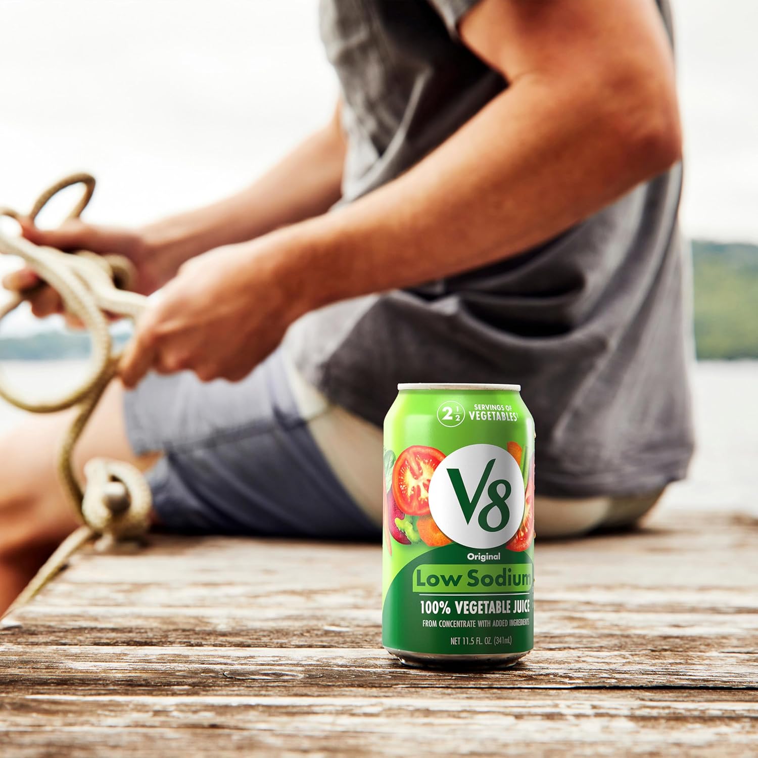 V8 Low Sodium Original 100% Vegetable Juice, 11.5 fl oz Can (Pack of 6) - Image 5