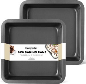 HONGBAKE 8×8 Cake Baking Pan S...
