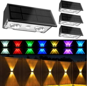 Uspring 4 Pack Solar Fence Lights w...