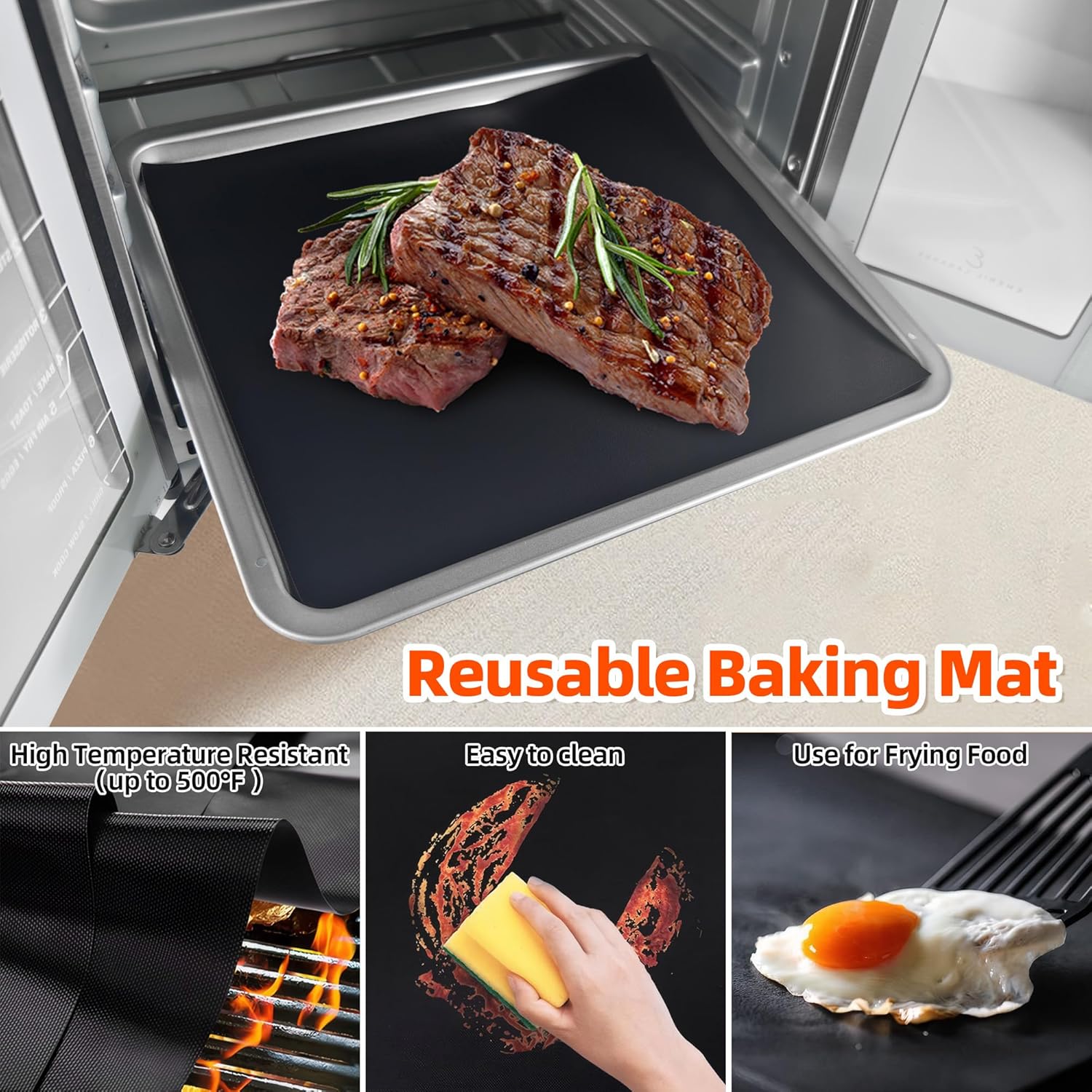 SIUDANGKA Air Fryer Liners Compatible with Emeril Lagasse 26 QT Extra Large Air Fryer, 4 PCS Air Fryer Oven Liners Reusable for Emeril Lagasse Accessories - Image 2