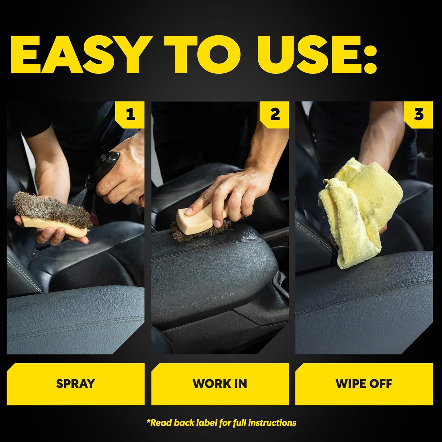 Meguiar's Gold Class Rich Leather Cleaner and Conditioner 3-in-1 Spray, Non-Greasy Car Leather Cleaner and Conditioner Treatment with Advanced UV Protection, 15.2 Oz Spray Bottle - Image 8