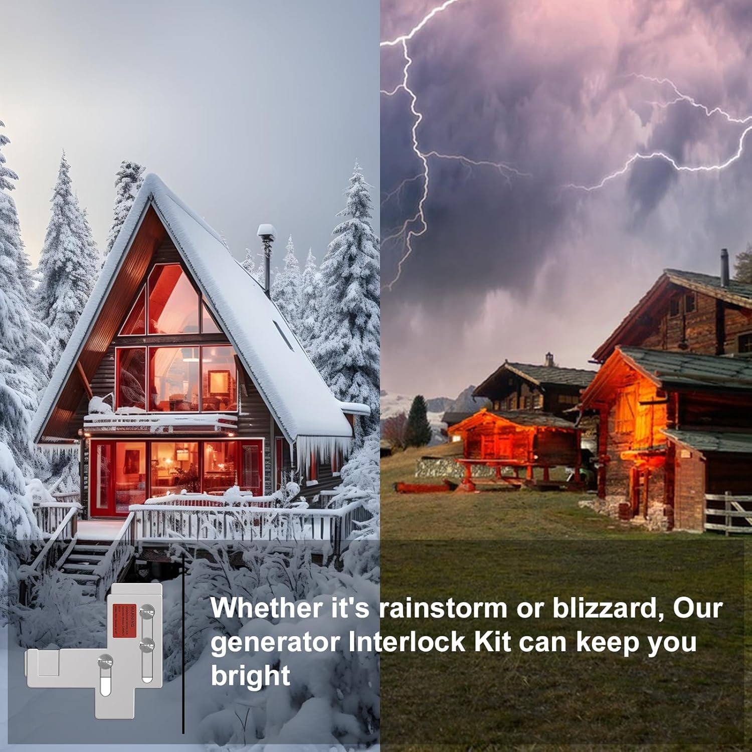 Generator Interlock Kit Compatible with Murray or Siemens 150 amp or 200 amp Panels,Professional and Interlock Kit,7/8-1 1/4" Spacing Between Main and Branch Breakers - Image 7