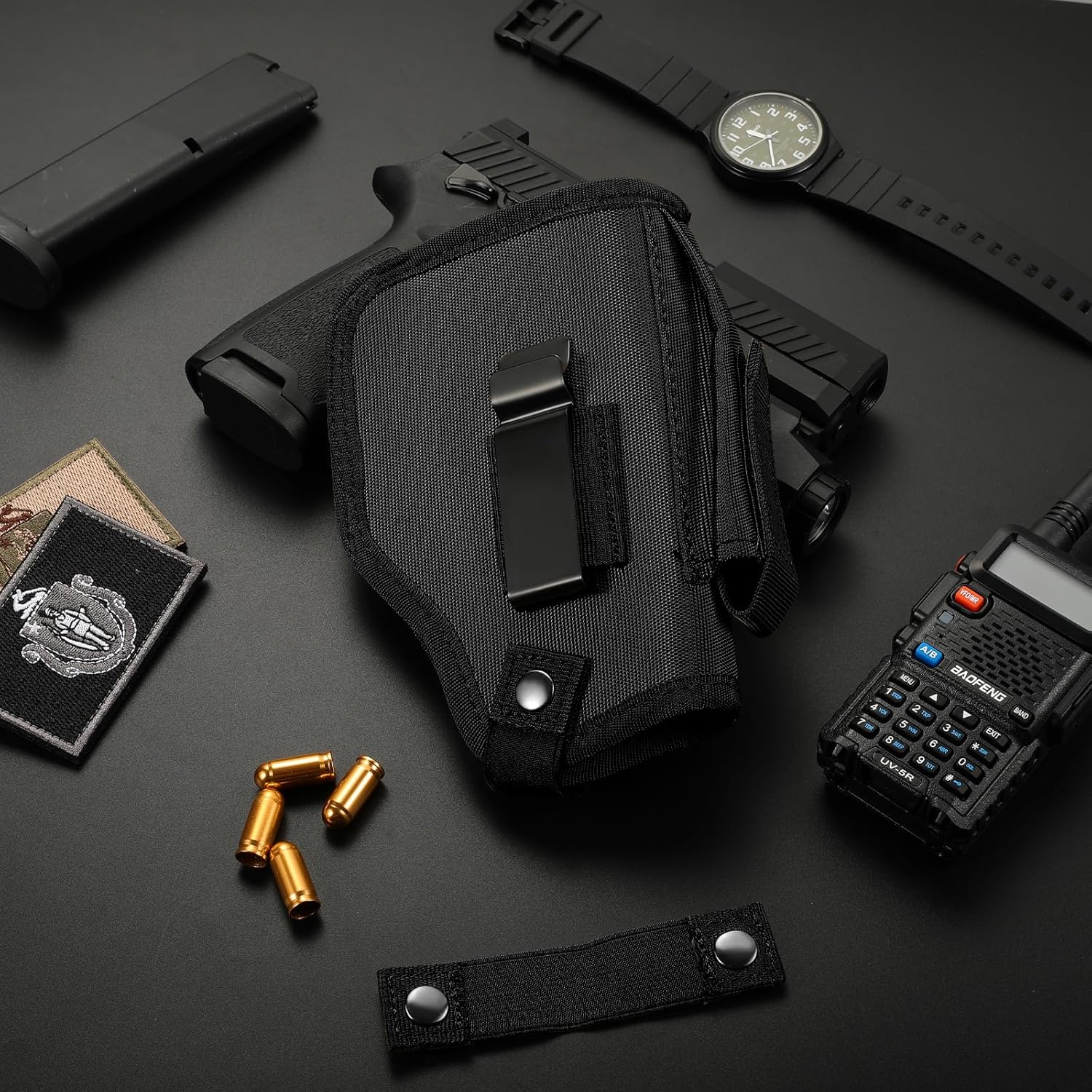 Concealed Carry Holster with Mag Pouch Fits Pistols with Light/Laser, Universal IWB/OWB Holsters for Men Women Fits Right Hand and Left - Image 7