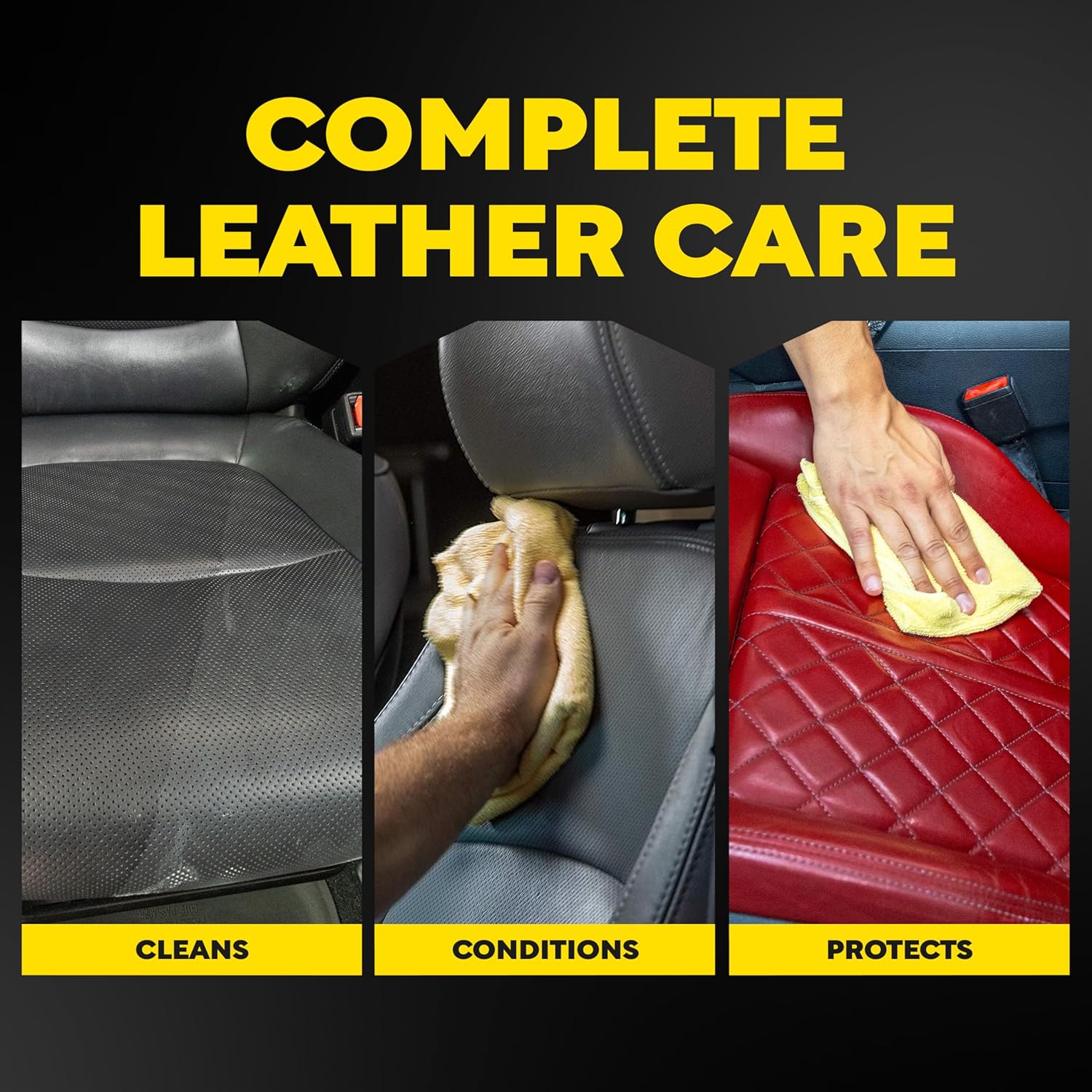 Meguiar's Gold Class Rich Leather Cleaner and Conditioner 3-in-1 Spray, Non-Greasy Car Leather Cleaner and Conditioner Treatment with Advanced UV Protection, 15.2 Oz Spray Bottle - Image 5