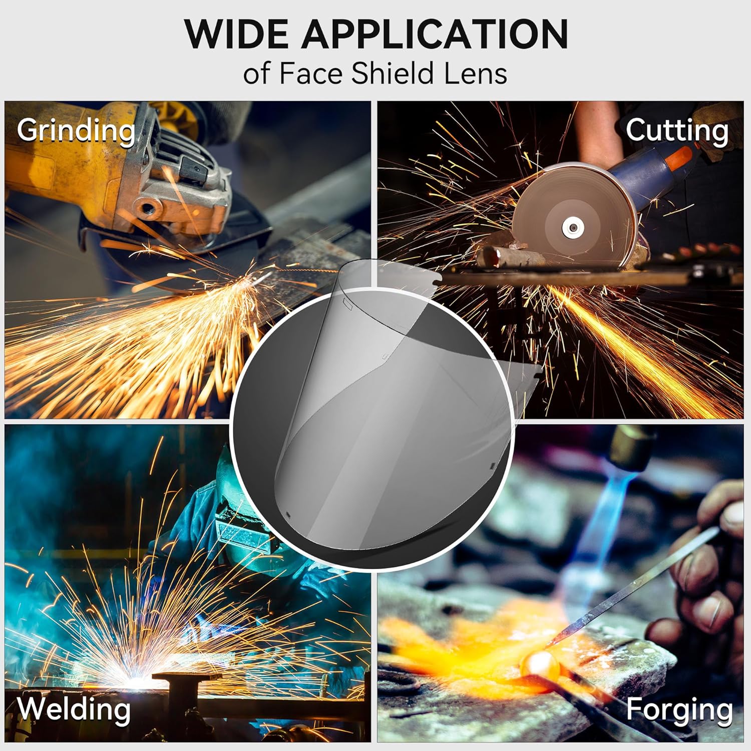 Feekoon 1 Pack Replacement Window Compatible with Jackson Safety MAXVIEW Premium Face Shield Mask, Face Shield Replacement Lens for Grinding, Cutting, Clear Tint, Polycarbonate, Uncoated - Image 5