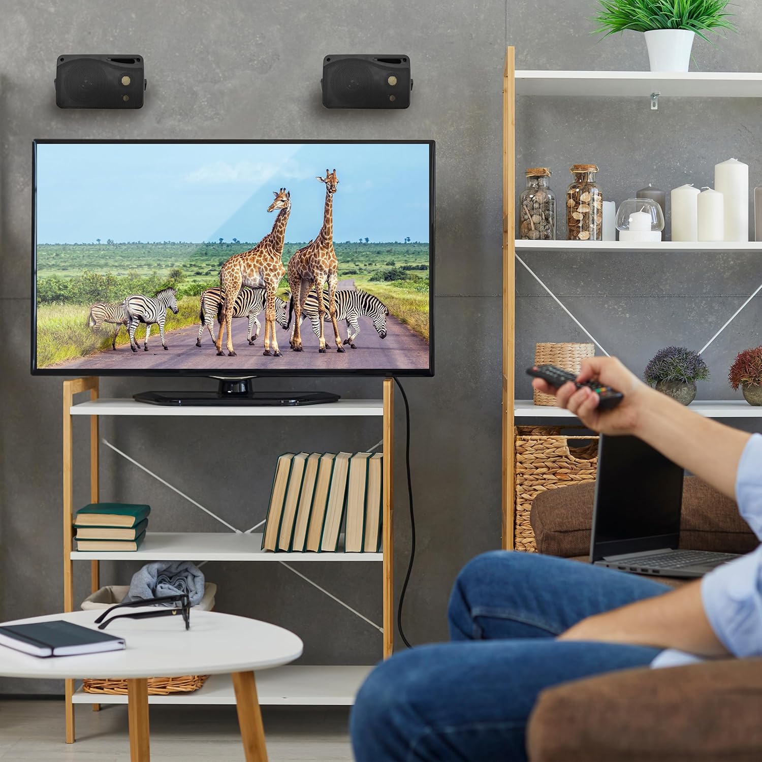 Pyramid 3-Way Indoor Outdoor Speaker System - 3.5 Inch 200W Pair of Mini Box Ceiling Wall Mount Speakers w/1" Tweeter, 3.25" Woofer, 1.75” Midrange - Home Theater Entertainment, PA System - 2022SX - Image 7