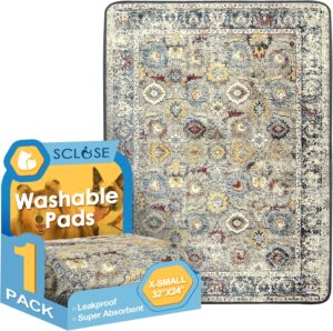 SCLOSE Washable Pee Pad for Dogs, 3...