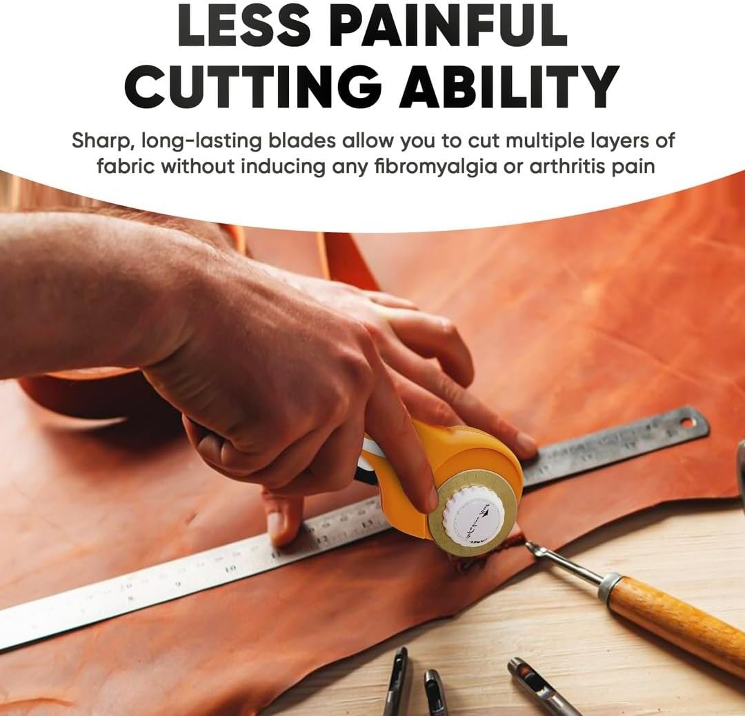 Kingsource 28mm Rotary Cutter Blades 10 Pack Titanium Coated Replacement Blades for Quilting, Sewing, Scrapbooking, Fits Olfa, Fiskars, Sharp and Durable - Image 4