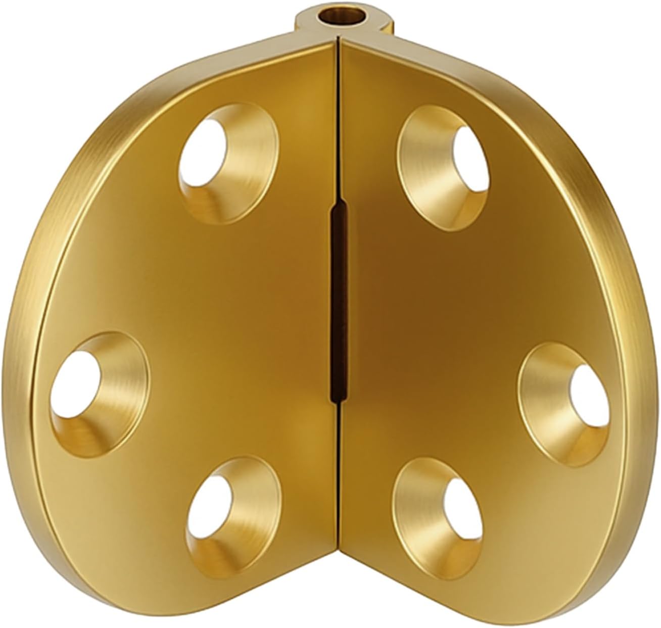 2 Pcs Round Edge Hinge Brass Butler Tray Hinge Solid Brass Hinges Drop Front Desk Drawer Butt Hinges for Table Sewing Machine for Desk, Flip Top, and Folding Tables with Screws - Image 6