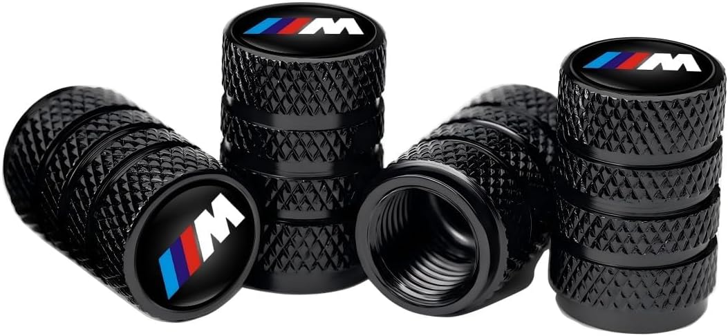 Car Tire Valve Caps Valve Stem Cover Compatible with BMW M Series Tire Car Decoration Accessories(Black) - Image 2