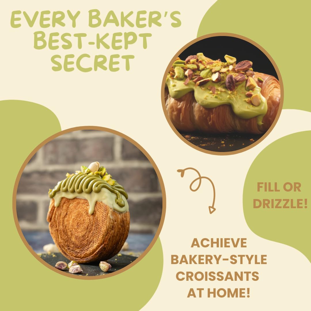 Alma Gourmet Sicilian Pistachio Topping Sauce Imported From Italy | Premium Quality Pistachio Topping Ideal For Ice Cream, Waffles, Pancakes, Crepes, Pastries, Cakes, Overnight Oats, Lattes | 17.6oz (500g) (Pack of 1) - Image 3