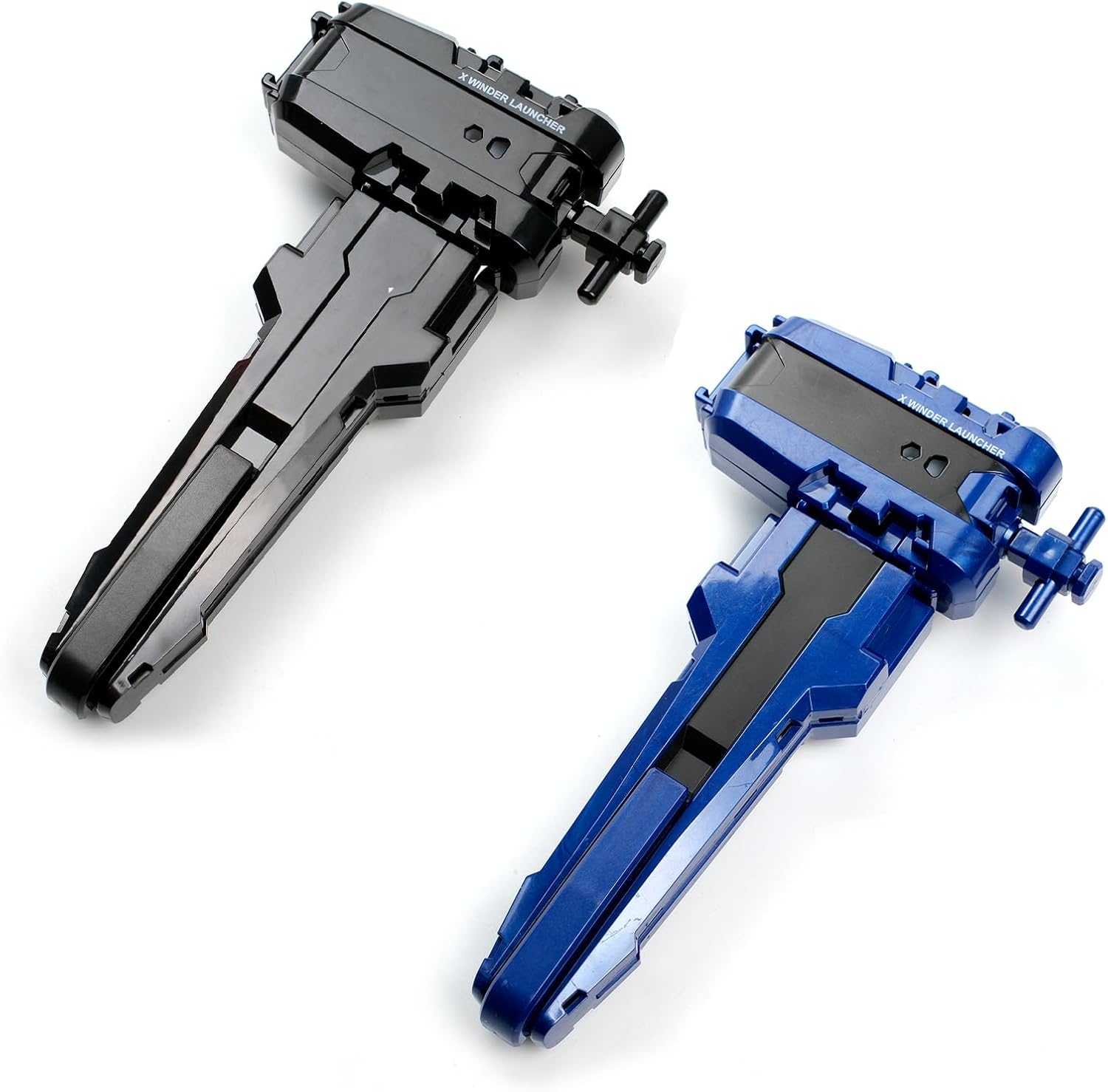 2 Pack X String Launchers, Blade X Winder Launcher with Grip, Two Launch Mode, Only Work with X Right Spinning Top(Blue+Black)
