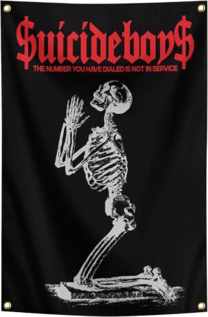 owpIa Horror Skull Tapestry Suicide...