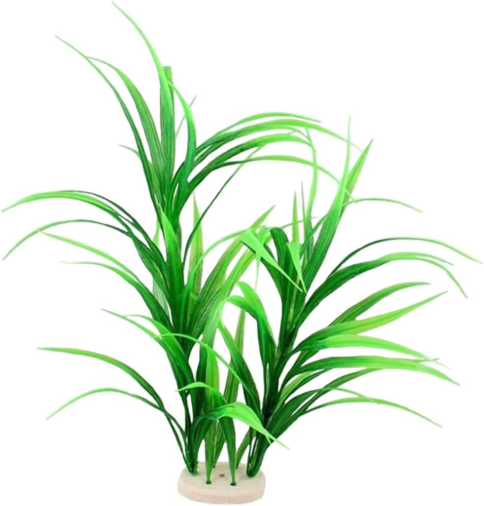 Green Grass Cluster Aquarium Décor Plastic Plants Large 17 Inches Tall 4510