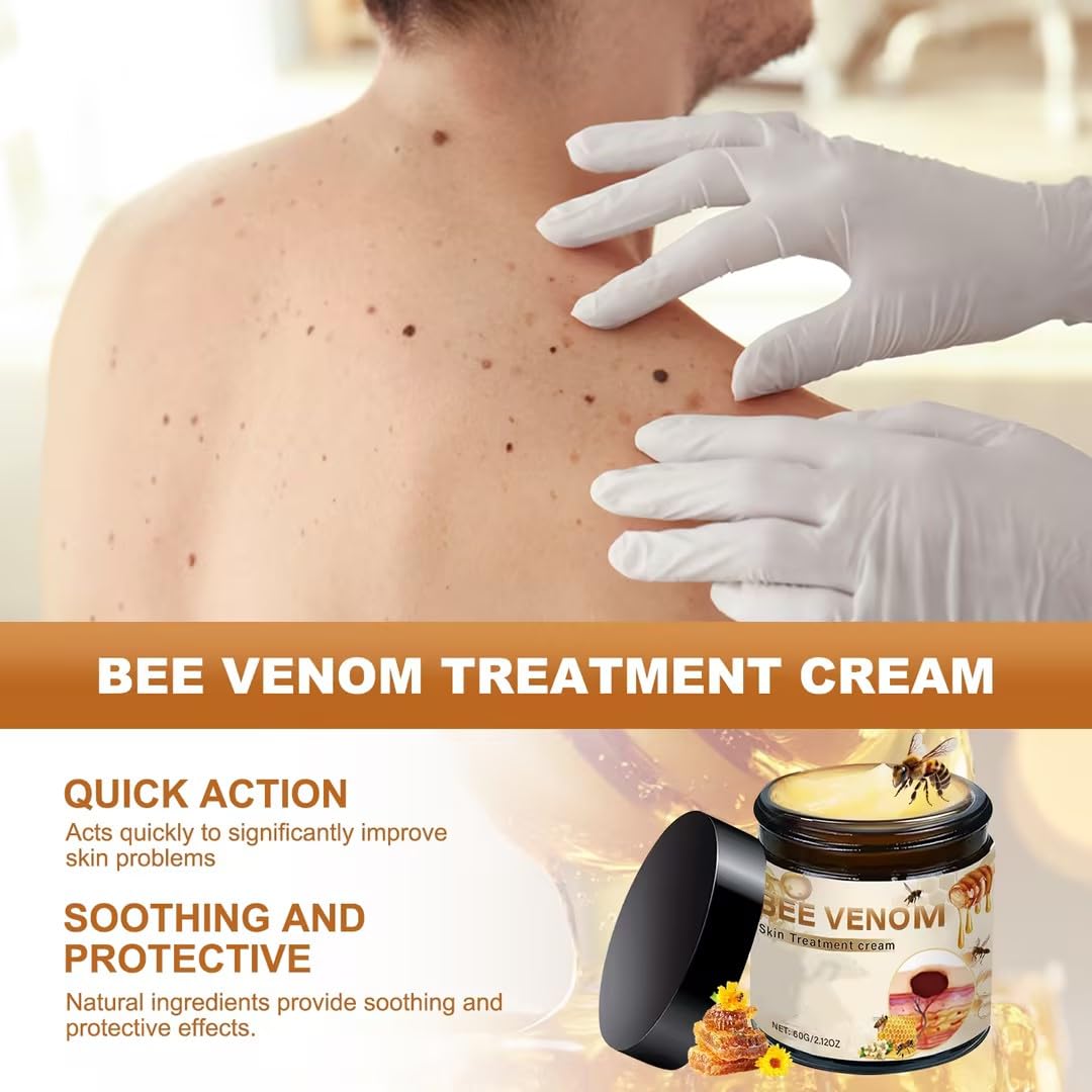 2Pcs Bee Venom Skin Treatment Cream, Bee Venom Comprehensive skincare Cream, 2025 New Professional Bee Venom Gel, Bee Venom Moisturizing Gel for All Body Parts/60g - Image 3