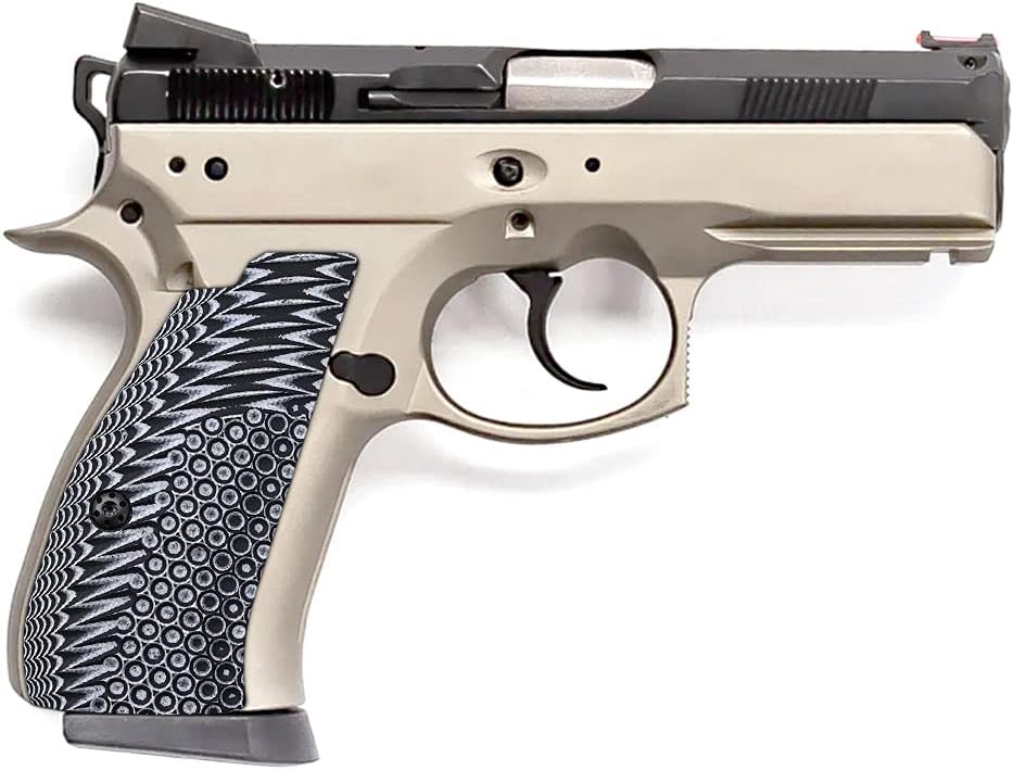 Cool Hand G10 Grips for CZ 75/85 Compact, CZ P-01, P100, C100, Tristar T100, CZ PCR, CZ 75 D, Black Grips Screws Included, Mild Aggressive Texture - Image 7