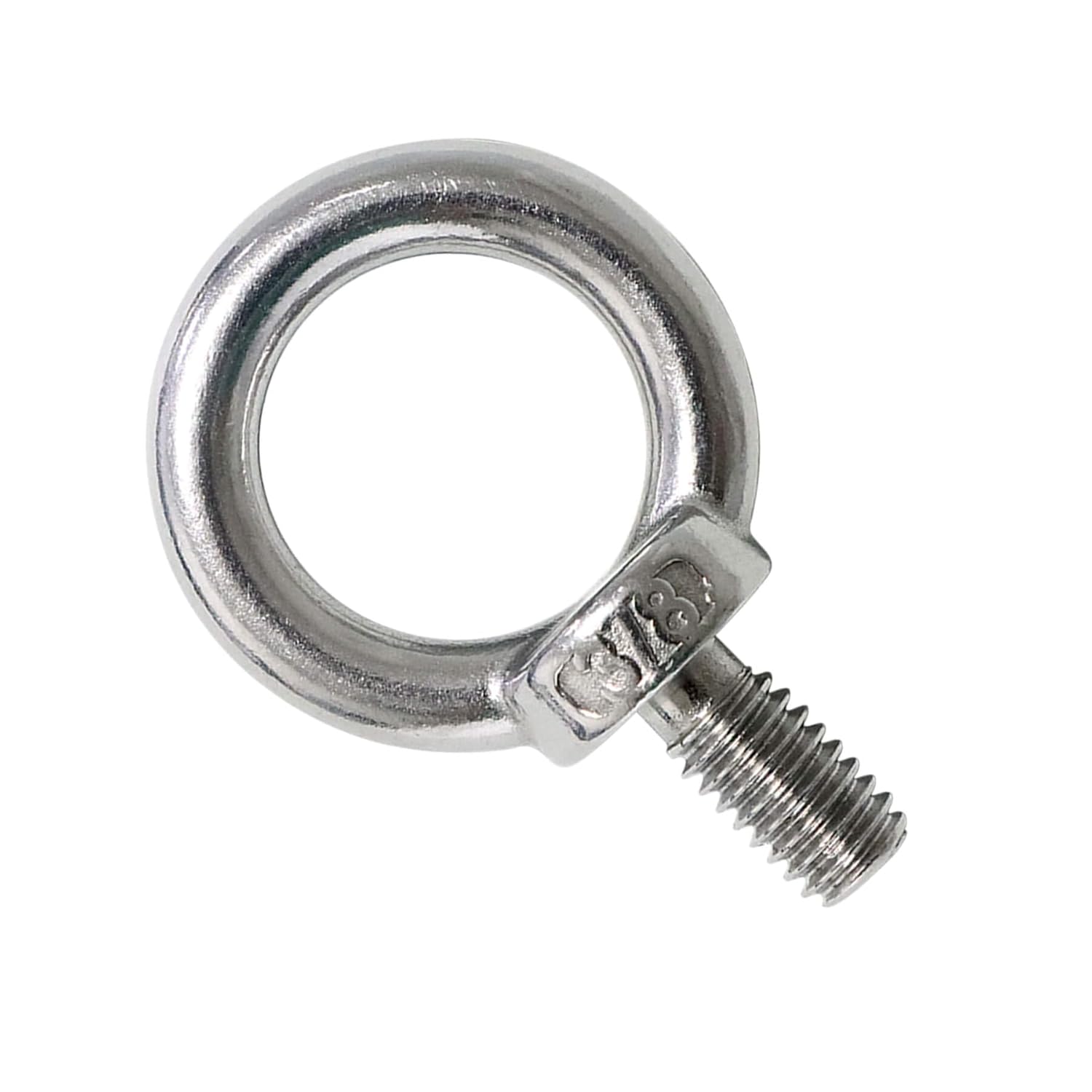 3/8" UNC Lifting Shoulder Eye Bolts, Marine Grade 316 Stainless Steel Threaded Nut Fastener, 4 Packs - Image 2