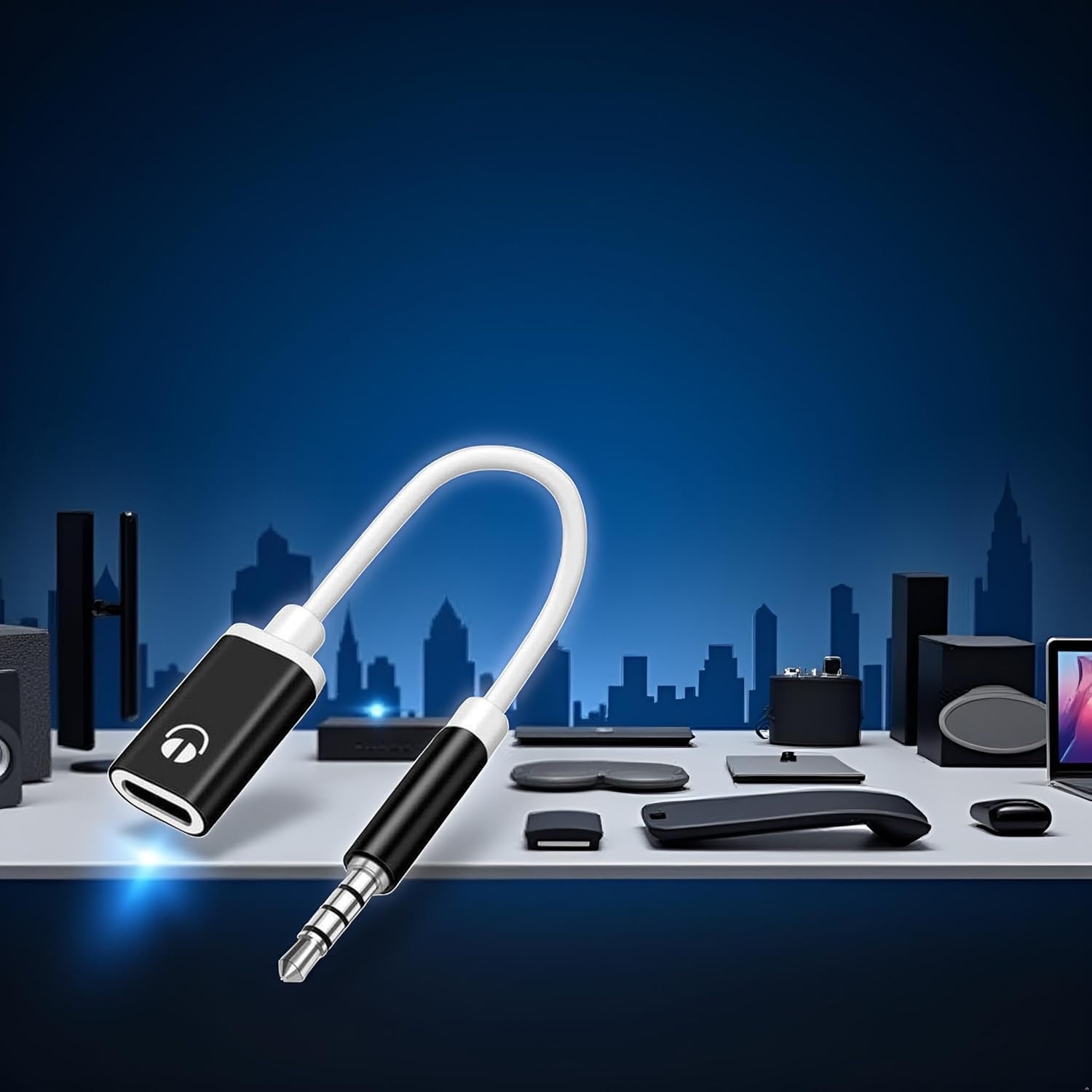 Headphone Jack Adapter,3.5mm Male to TypeC Female Audio Cable Cord,USB C to Aux Audio Dongle Compatible with MP3 Players, CD Players, Laptops, Tablets, Smartphone, Earbuds and Accessories (Black) - Image 3