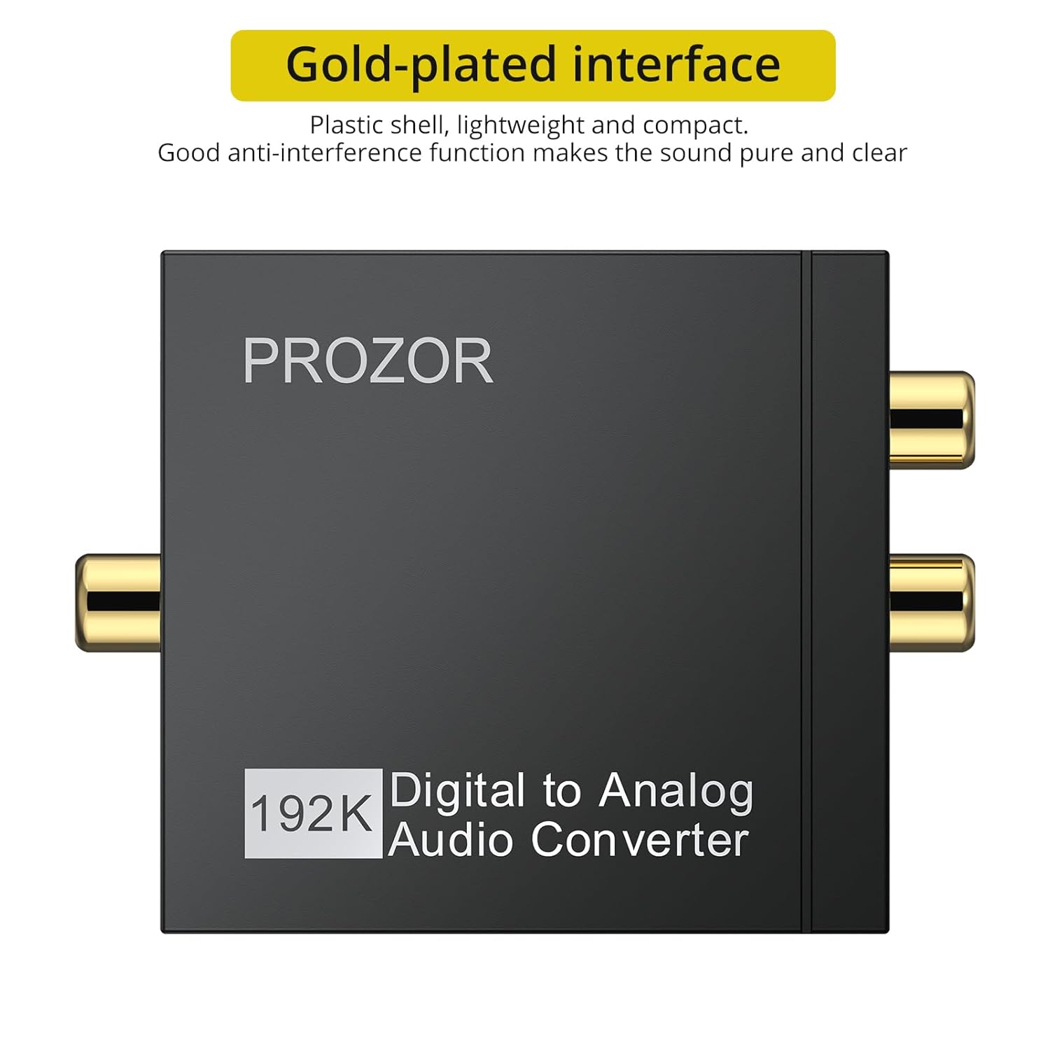 PROZOR 192KHz Digital to Analog Audio Converter, DAC Optical to Analog L/R RCA 3.5mm Converter, Digital SPDIF Toslink Optical to 3.5mm Jack Adapter for PS3 HD DVD PS4 Amp Apple TV Home Cinema - Image 6