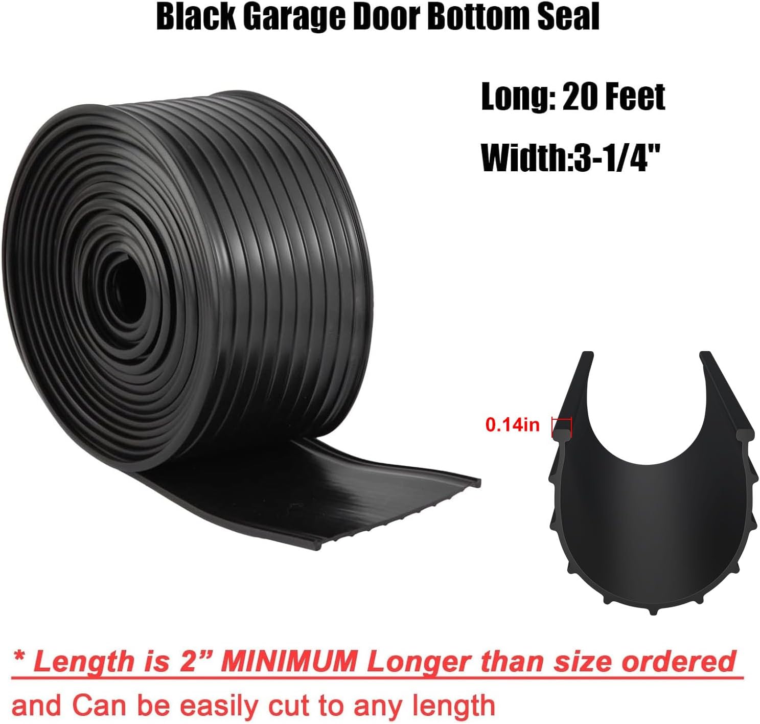 Replacement Wayne Dalton Garage Door Bottom Weather Seal 154448 for Weather Stripping Fit 9 feet Wide Doors (9 feet) - Image 7