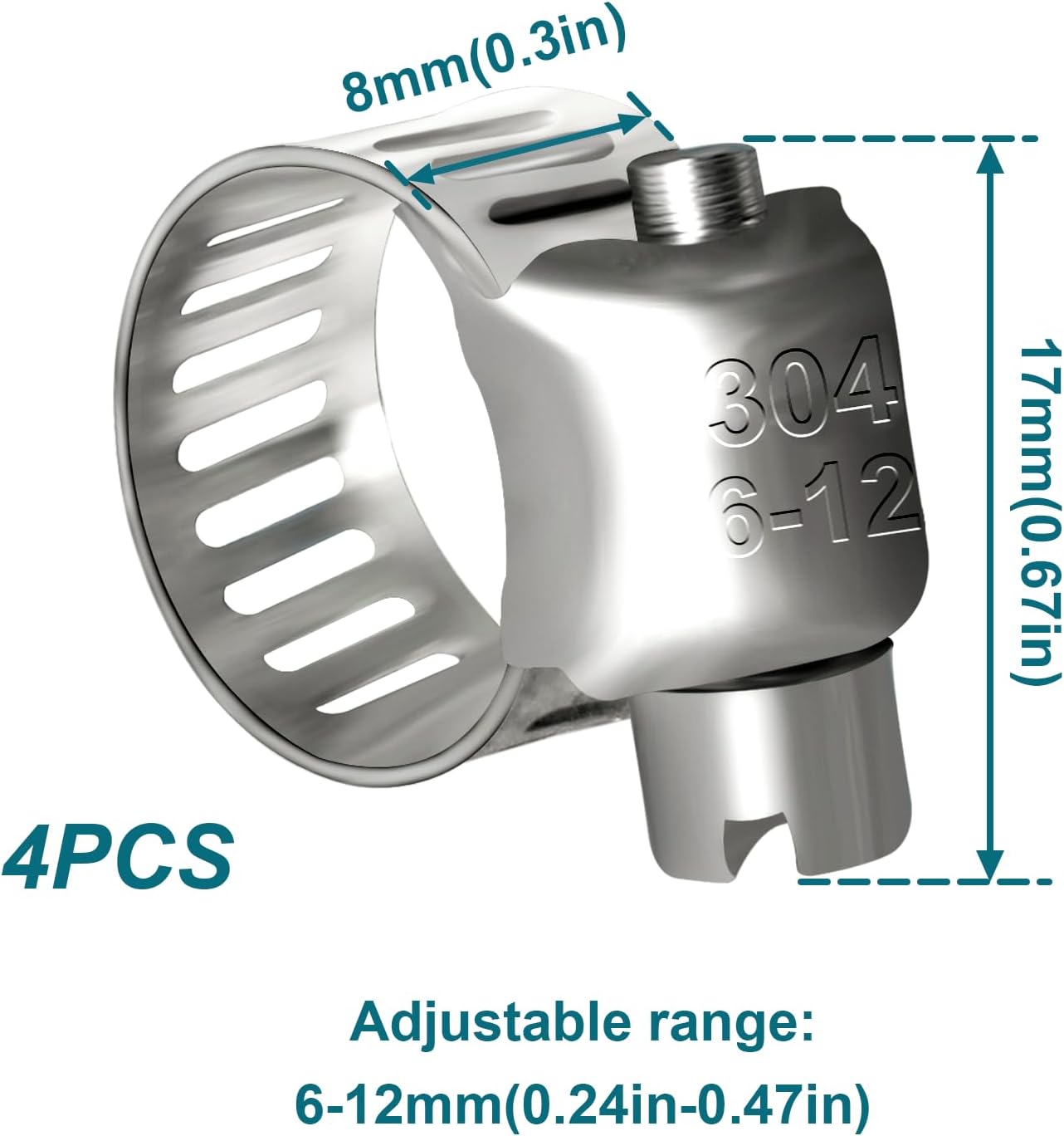 Fuel Line 3/16 Inch ID, Fuel Hose 5FT, J30R7 Fuel Line Hose NBR with 4 Clamps. - Image 4