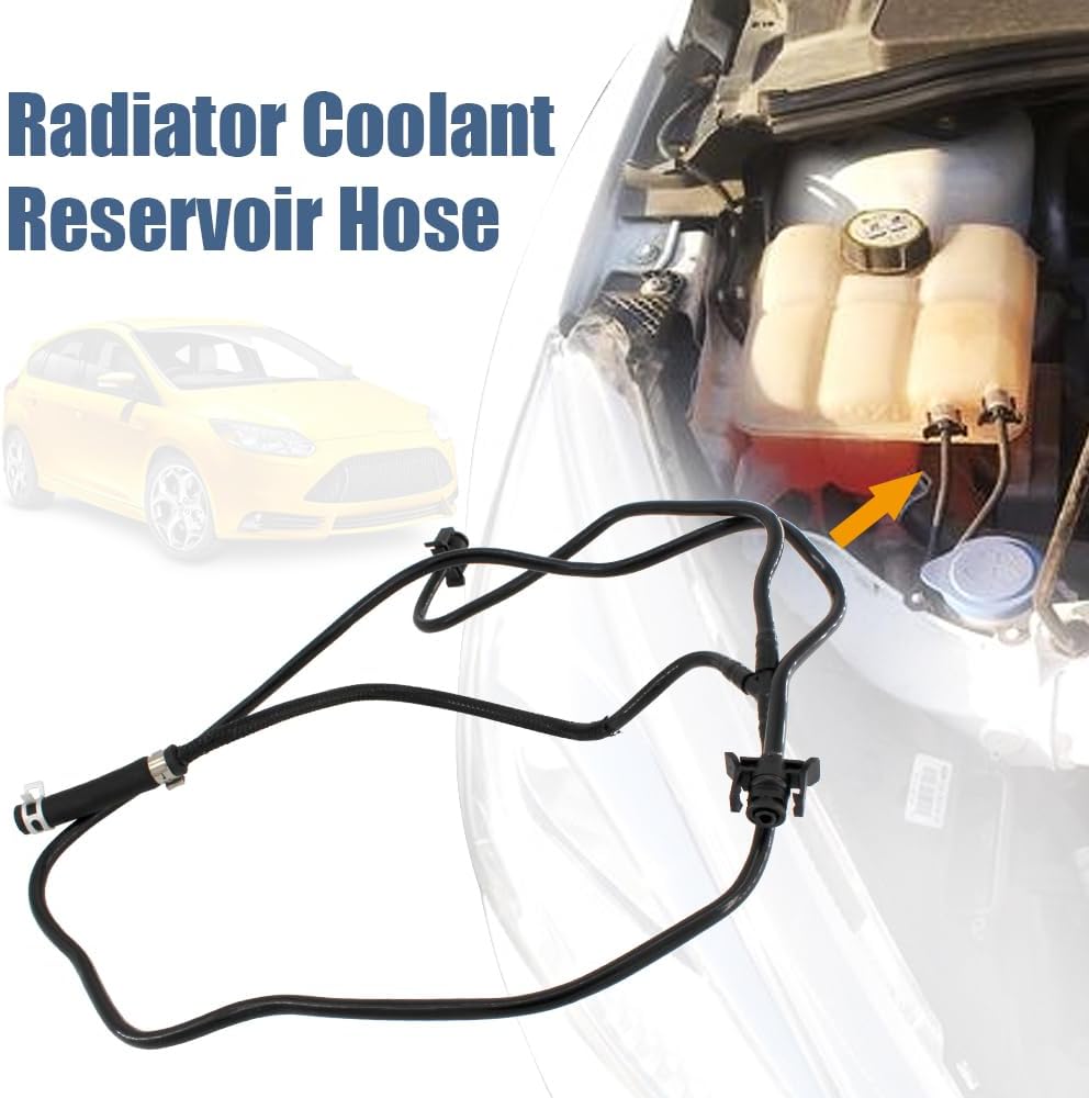Radiator Reservoir Coolant Reservoir Hose compatible with Ford Focus 2.0L L4 2012-2018 Engine Coolant Reservoir Hose replace BV618K012KF CV6Z-8K012-K - Image 2