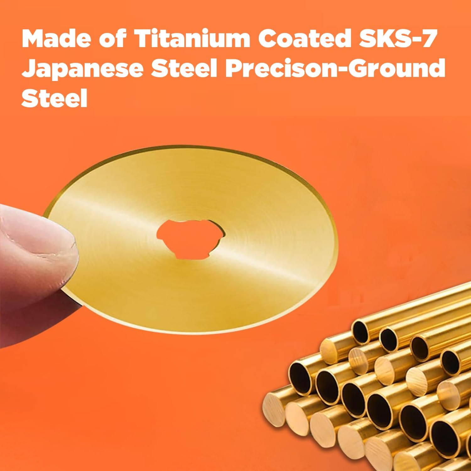 Kingsource 28mm Rotary Cutter Blades 10 Pack Titanium Coated Replacement Blades for Quilting, Sewing, Scrapbooking, Fits Olfa, Fiskars, Sharp and Durable - Image 2