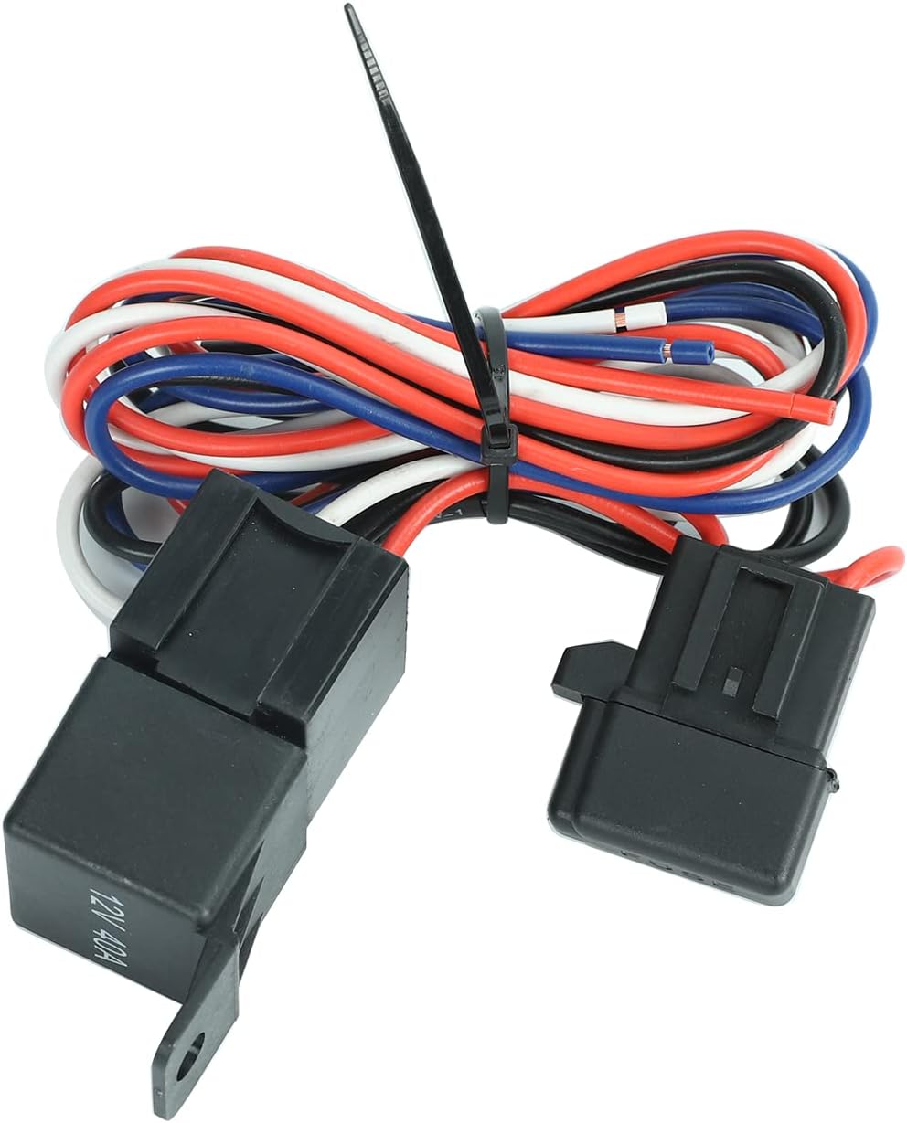 10" Universal Slim Fan Push Pull Electric Radiator 12V 80W High Performance Cooling Fan with Thermostat Wiring Switch Relay Mount Kit Black - Image 9