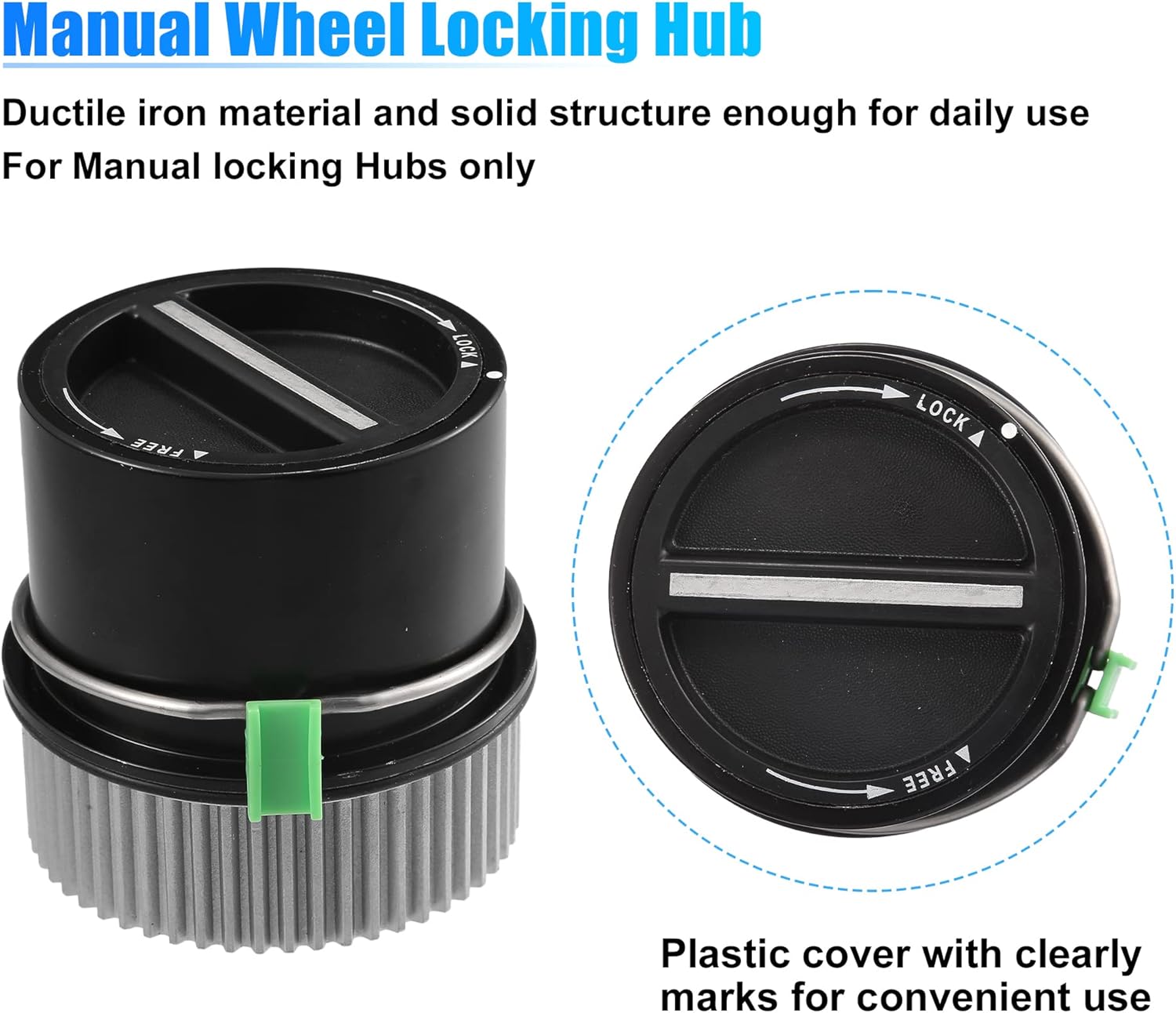 X AUTOHAUX 1 Pair 4WD Front Manual Wheel Locking Hub 1C3Z-3B396-DA for Ford F250 F350 F450 F550 1999-2004 for Ford Excursion 2000-2005 4x4 Manual Locking Hub Axle Actuator Locking Drive Hub - Image 5