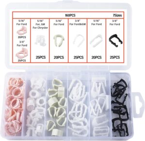 160PCS Car Fuel Line Clips,7 Size N...