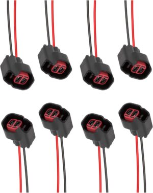 8 PCS Fuel Injector Connector Pigta...