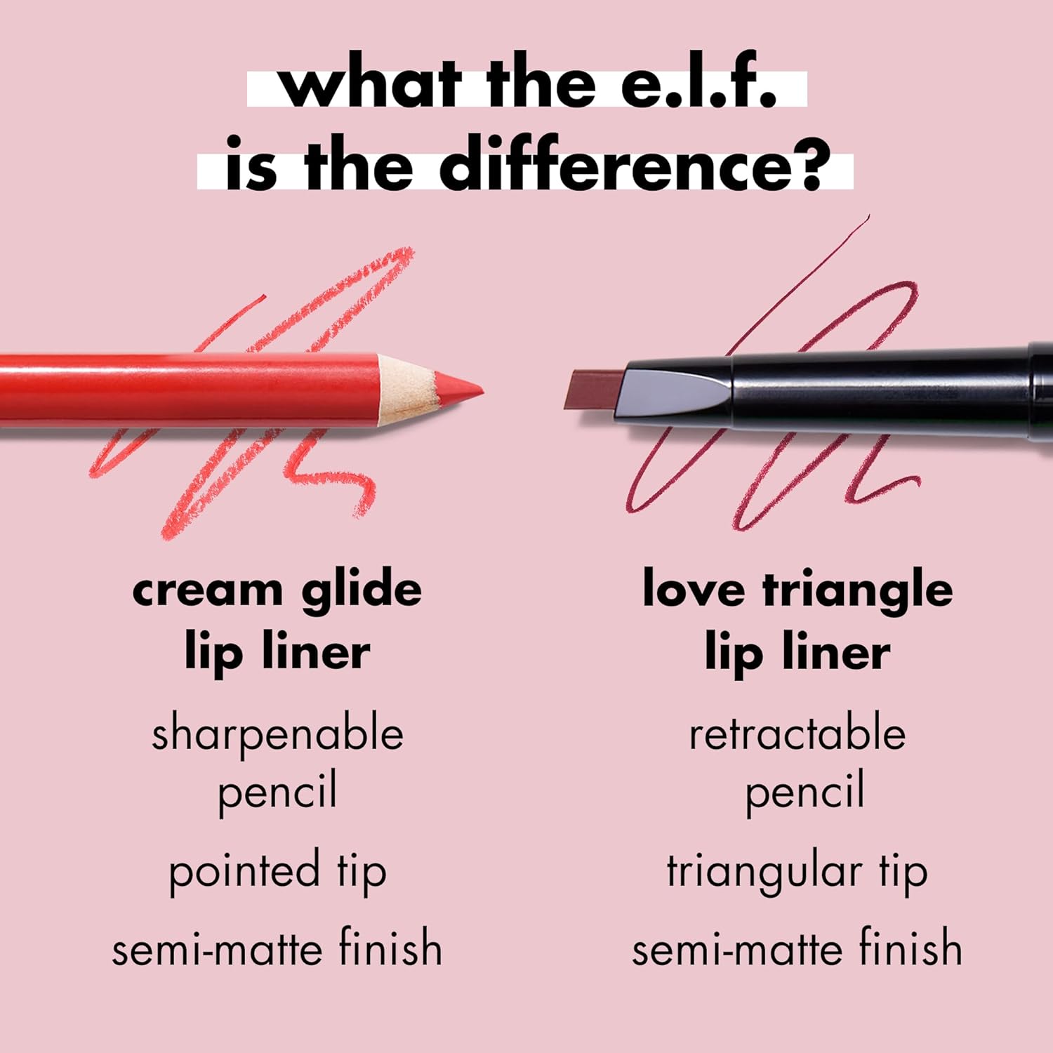 e.l.f. Cream Glide Lip Liner, Highly-Pigmented Pencil For Shaping & Sculpting Lips, Semi-Matte Finish, Vegan & Cruelty-Free, Plum & Get It - Image 3