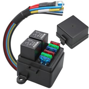 12V Pre-Wired Fuse Relay Box, 2 Rel...