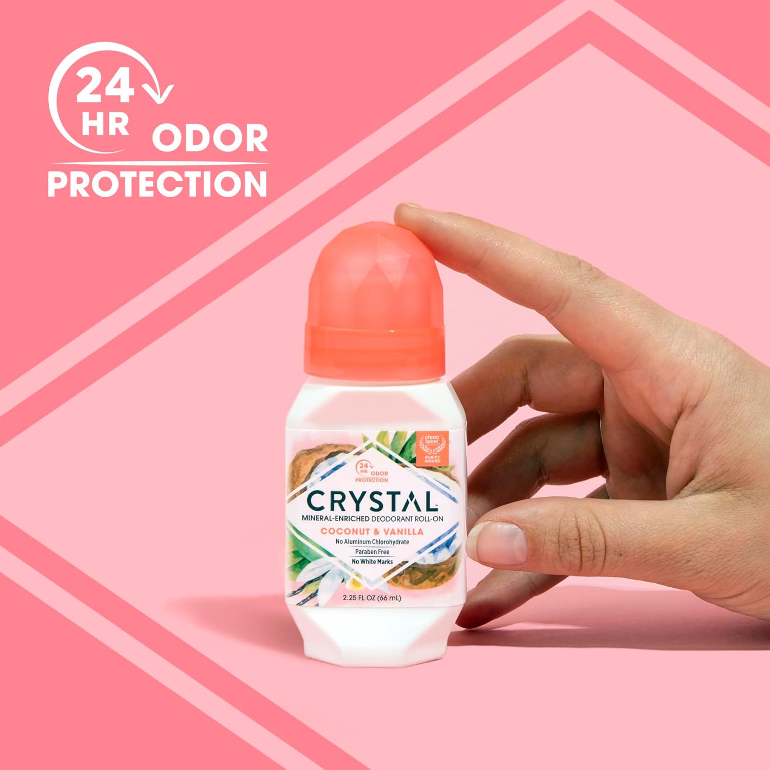 Crystal Deodorant Essence Roll-On 2.25oz Coconut Vanilla (3 Pack) - Image 3