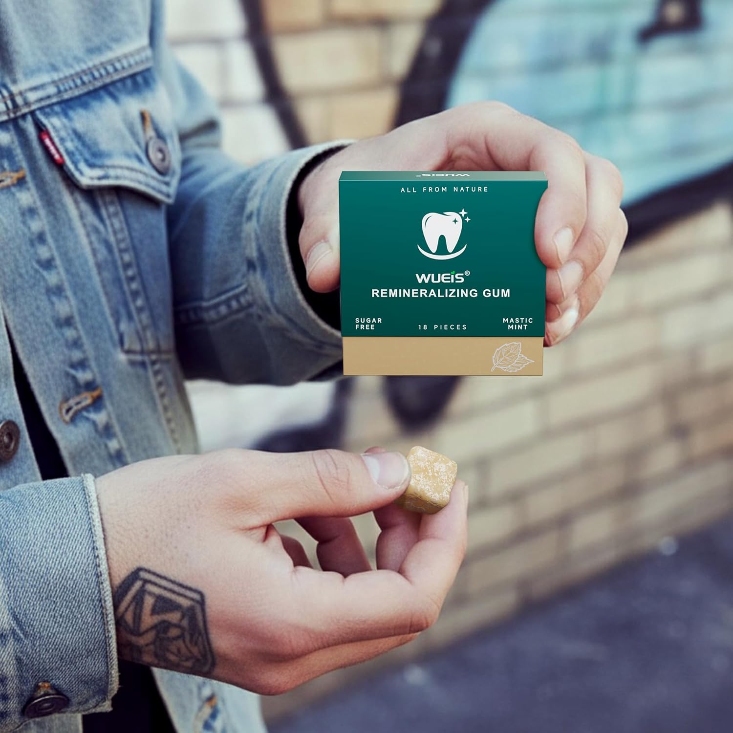 Remineralizing Gum with Hydroxyapatite Xylitol - Sugar Free Chewing Gum With Coconut Oil Activated Charcoal - Supports Enamel Health & Fresh Breath - Aspartame Free, Plastic Free, Dye Free - 72 Pieces(Pack of 4, Spearmint) - Image 8