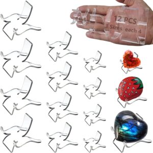 12 PCS Rock Display Stand Mini Acry...