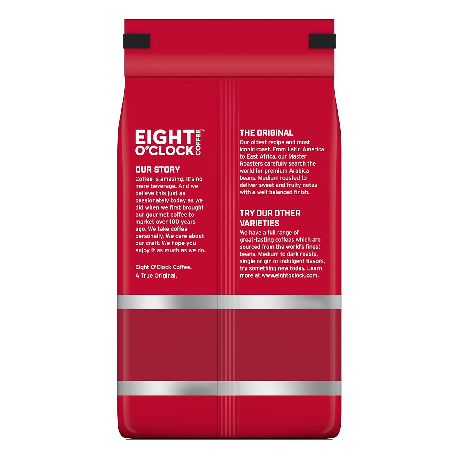 Eight O'Clock Coffee The Original, 21 Ounce (Pack of 1) Medium Roast Whole Bean Coffee, 100% Arabica, Kosher Certified - Image 2