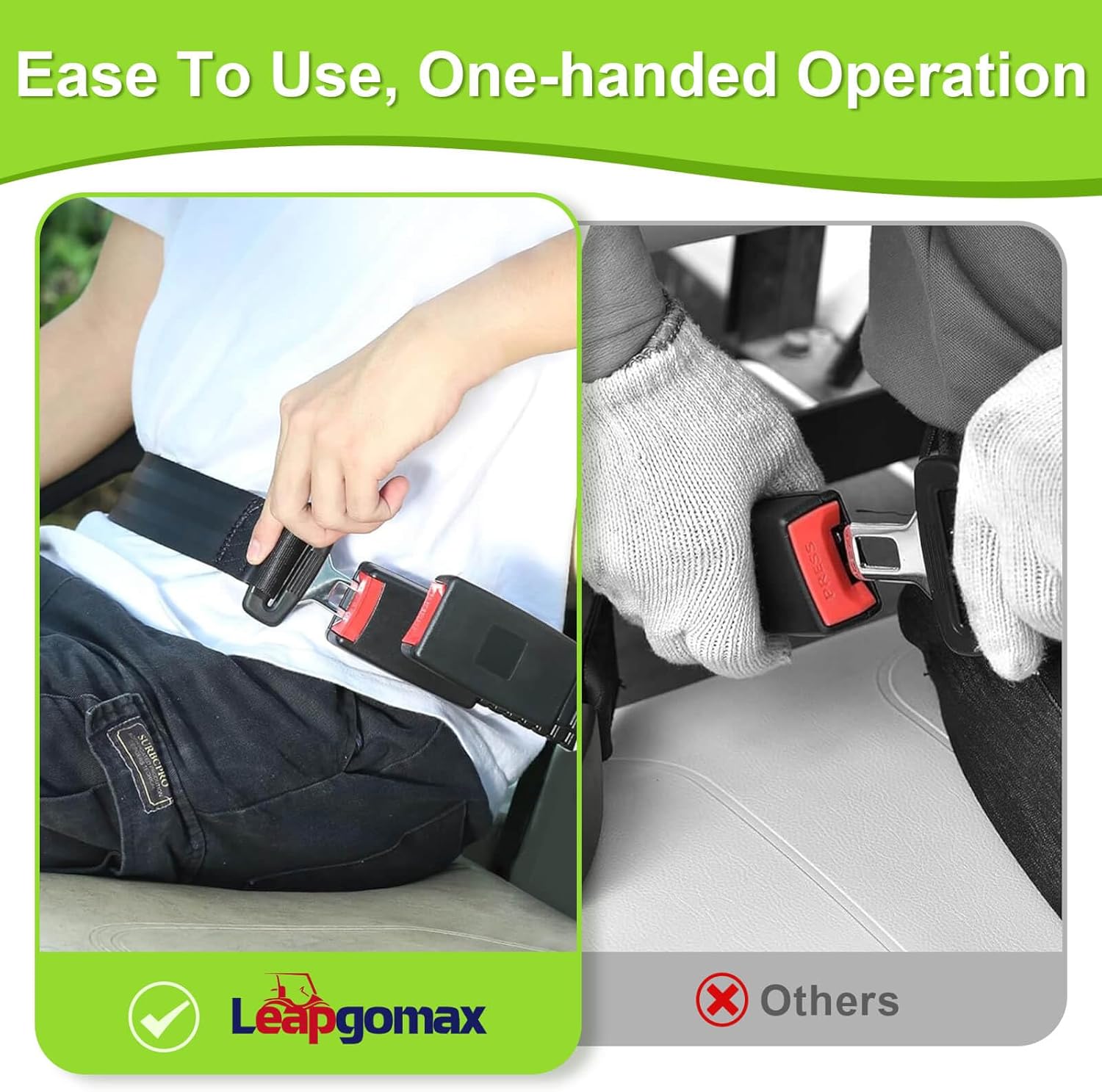 Retractable 61" DOT Seatbelts, Universal 2 Point Adjustable Seat Belts for Golf Carts EZGO, Yamaha, Club Car, ICON, Star, Zone Golf Carts (1 Set) - Image 5