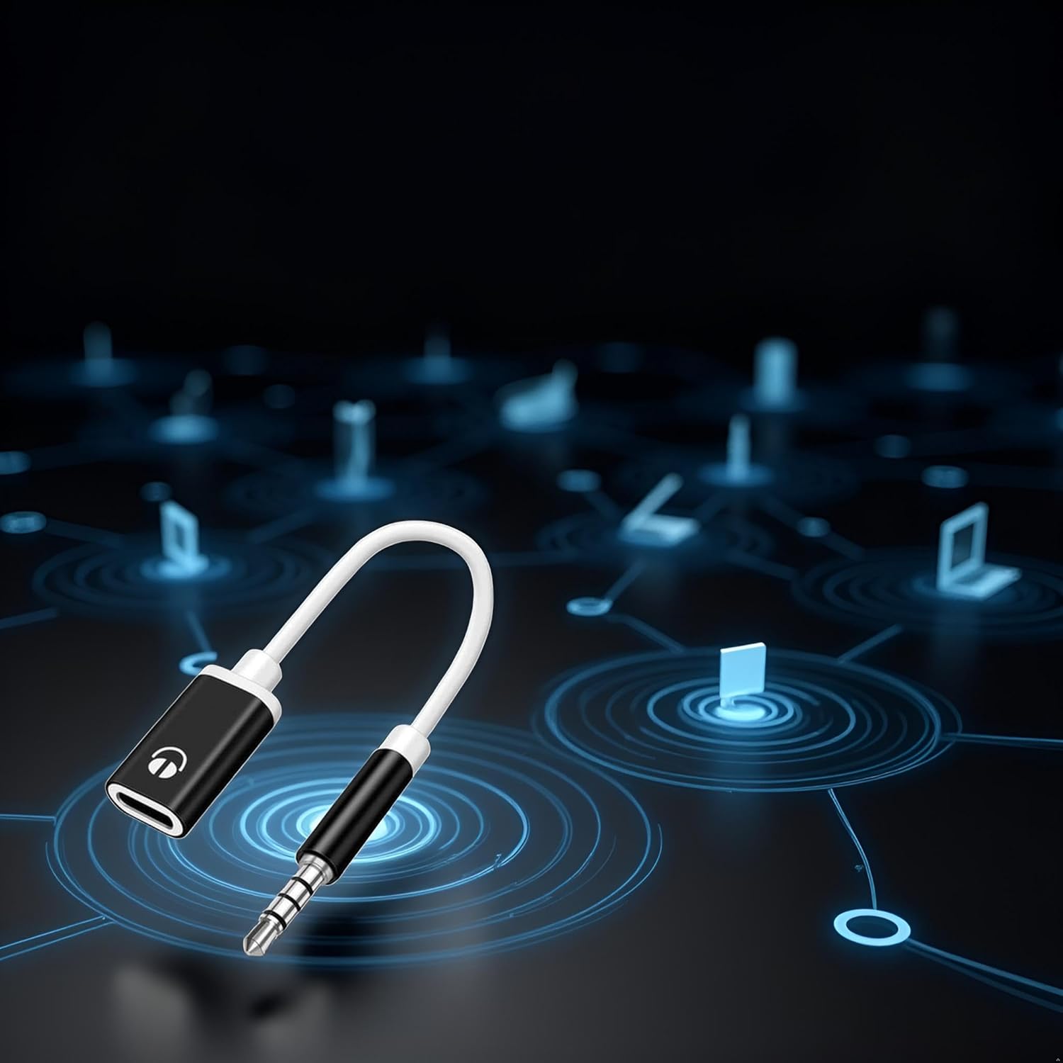 Headphone Jack Adapter,3.5mm Male to TypeC Female Audio Cable Cord,USB C to Aux Audio Dongle Compatible with MP3 Players, CD Players, Laptops, Tablets, Smartphone, Earbuds and Accessories (Black)