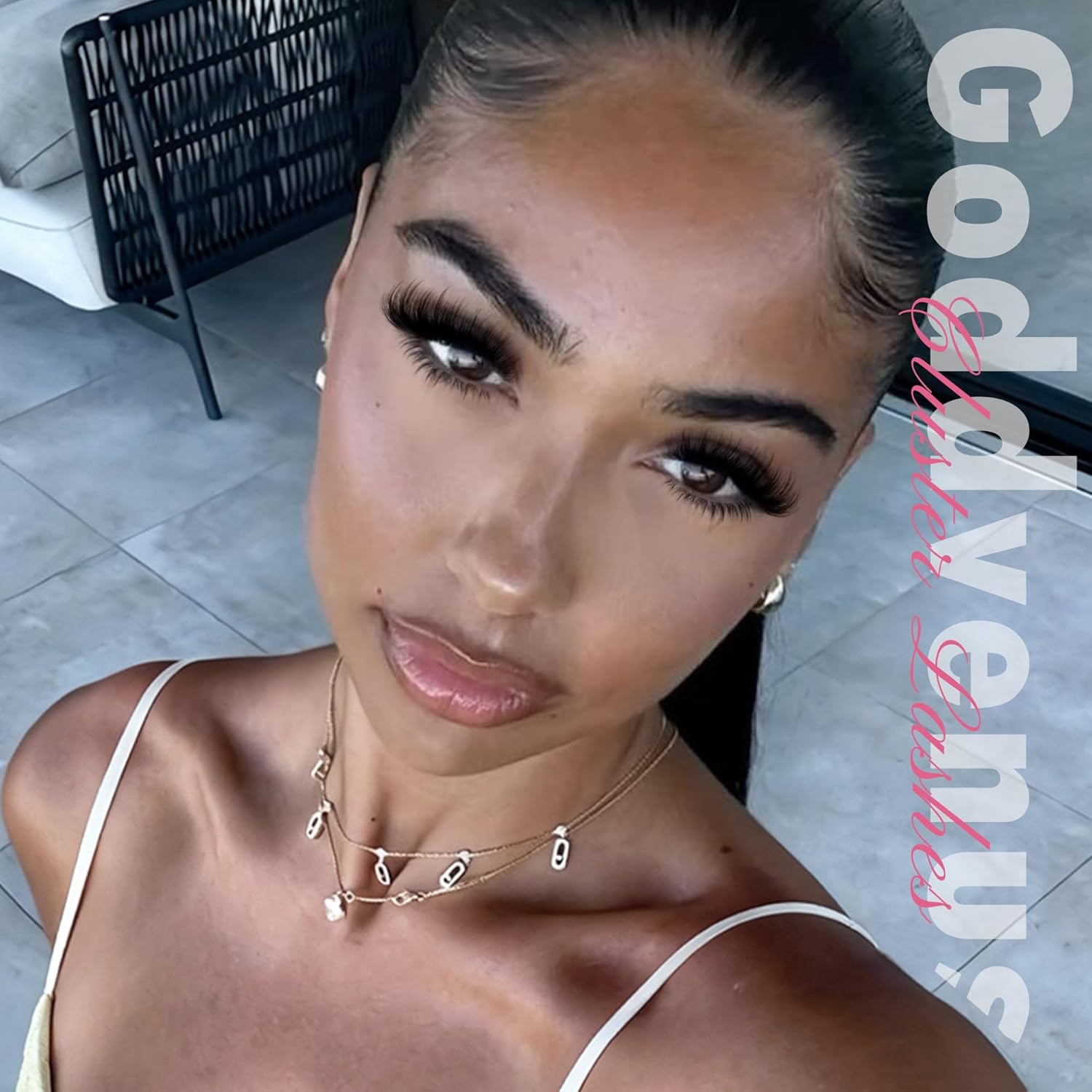 Wispy Lash Clusters Kit Cluster Eyelash Extensions Natural Lash Extension Kit C Curl Fluffy Individual Eyelashes with Bottom Lashes Clusters Waterproof Bond and Seal DIY at Home - Image 3