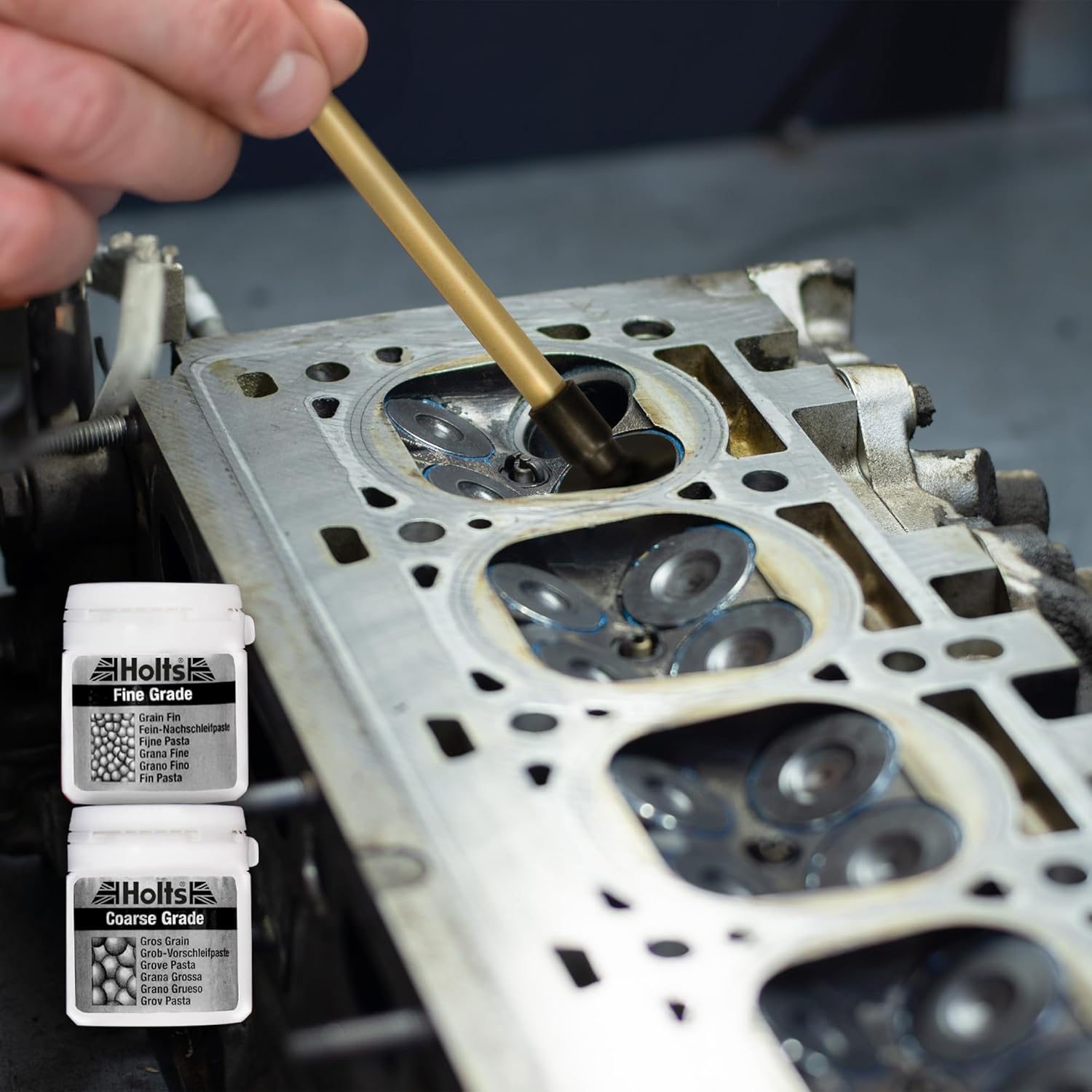 Holts Valve Lapping Tool & Polish, Valve Grinding Kit, Essential Car Tool Kit Equipment, Includes Fine Grade & Coarse Grade Polish, Valve Lapping Kit To Reseal Cylinder Heads, Remove Stubborn Deposits - Image 2