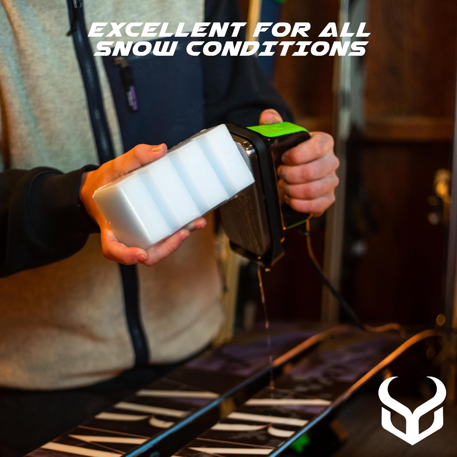 Demon Hyper Ski and Snowboard Wax -Universal Blend for Any Season and Snow Conditions- 1.06 LB/ 480 gm Block- Made in USA- No PFAS - Image 3