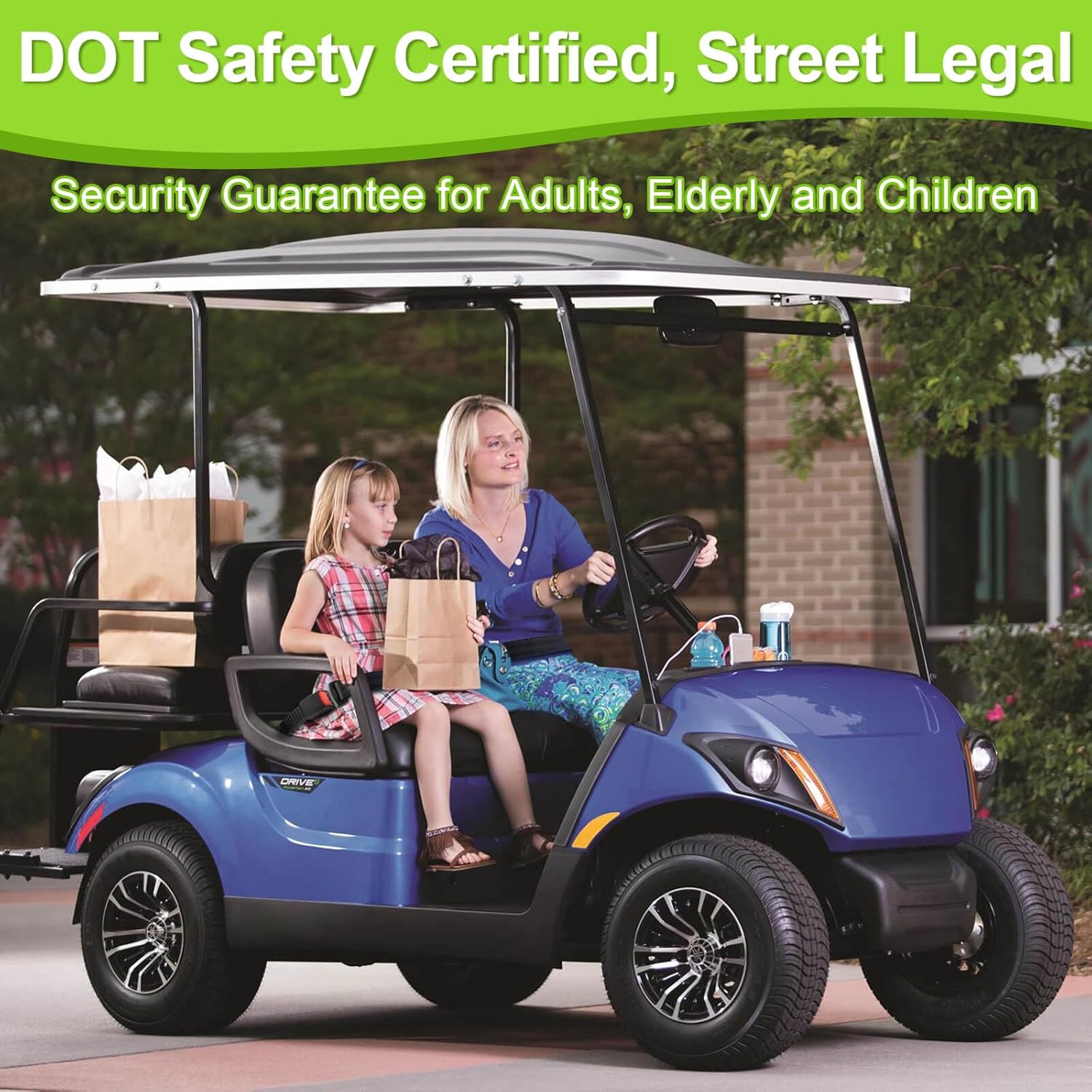 Retractable 61" DOT Seatbelts, Universal 2 Point Adjustable Seat Belts for Golf Carts EZGO, Yamaha, Club Car, ICON, Star, Zone Golf Carts (1 Set) - Image 8