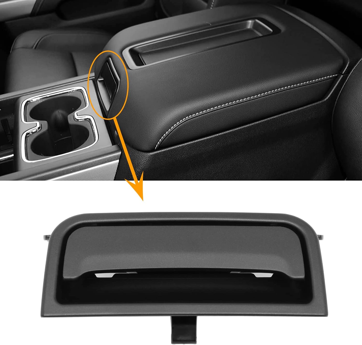 Gledewen Center Console Latch, Compatible with 2014-2020 Chevy Silverado Suburban Tahoe | GMC Sierra Yukon, Plate Armrest Lid Lock, Replace# 22792217 22861304 Center Console Cover Lock - Image 5