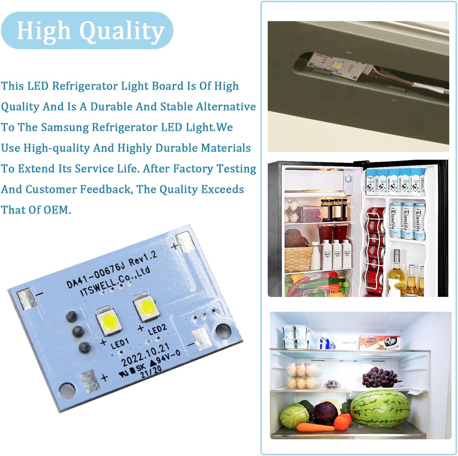 DA41-00676J led Light Freezer LED Light Fit for Samsung Refrigerator AP6000168 PS11732779 EAP11732779 - Image 7