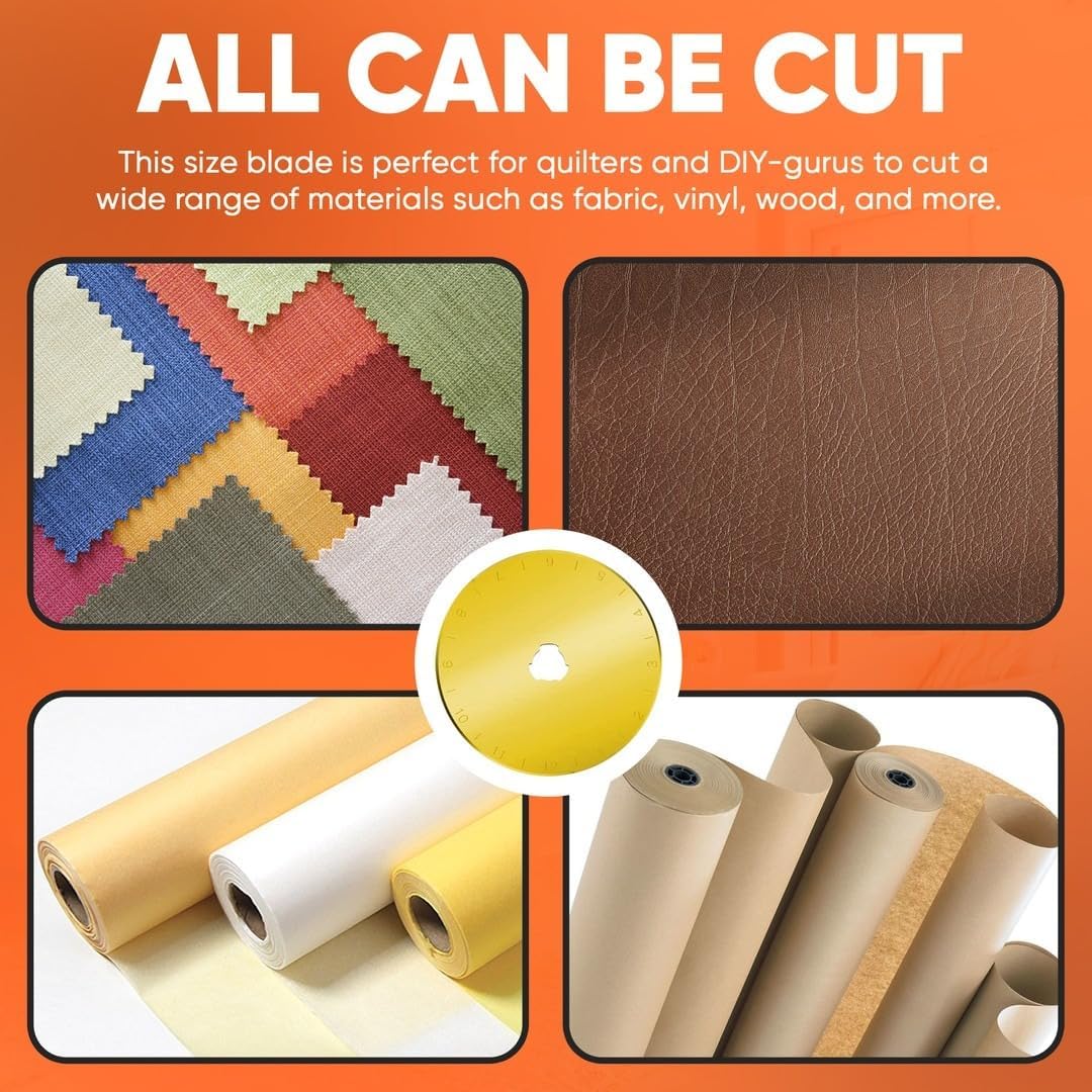 Kingsource 28mm Rotary Cutter Blades 10 Pack Titanium Coated Replacement Blades for Quilting, Sewing, Scrapbooking, Fits Olfa, Fiskars, Sharp and Durable - Image 6