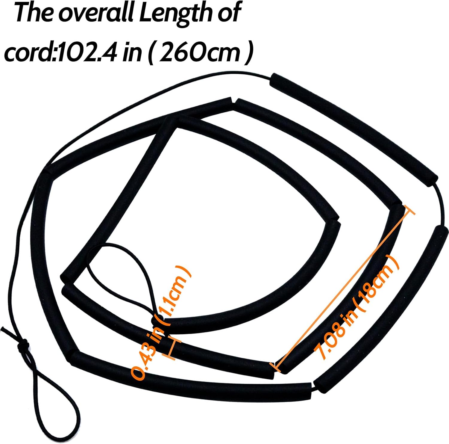 High Jump Bungee Cord Crossbar Training Equipment Elastic Bungee Crossbar Foam Cord Track and High Jumping Training Equipment for Athletes Beginner Field Track Cord Starting Accessories - Image 2