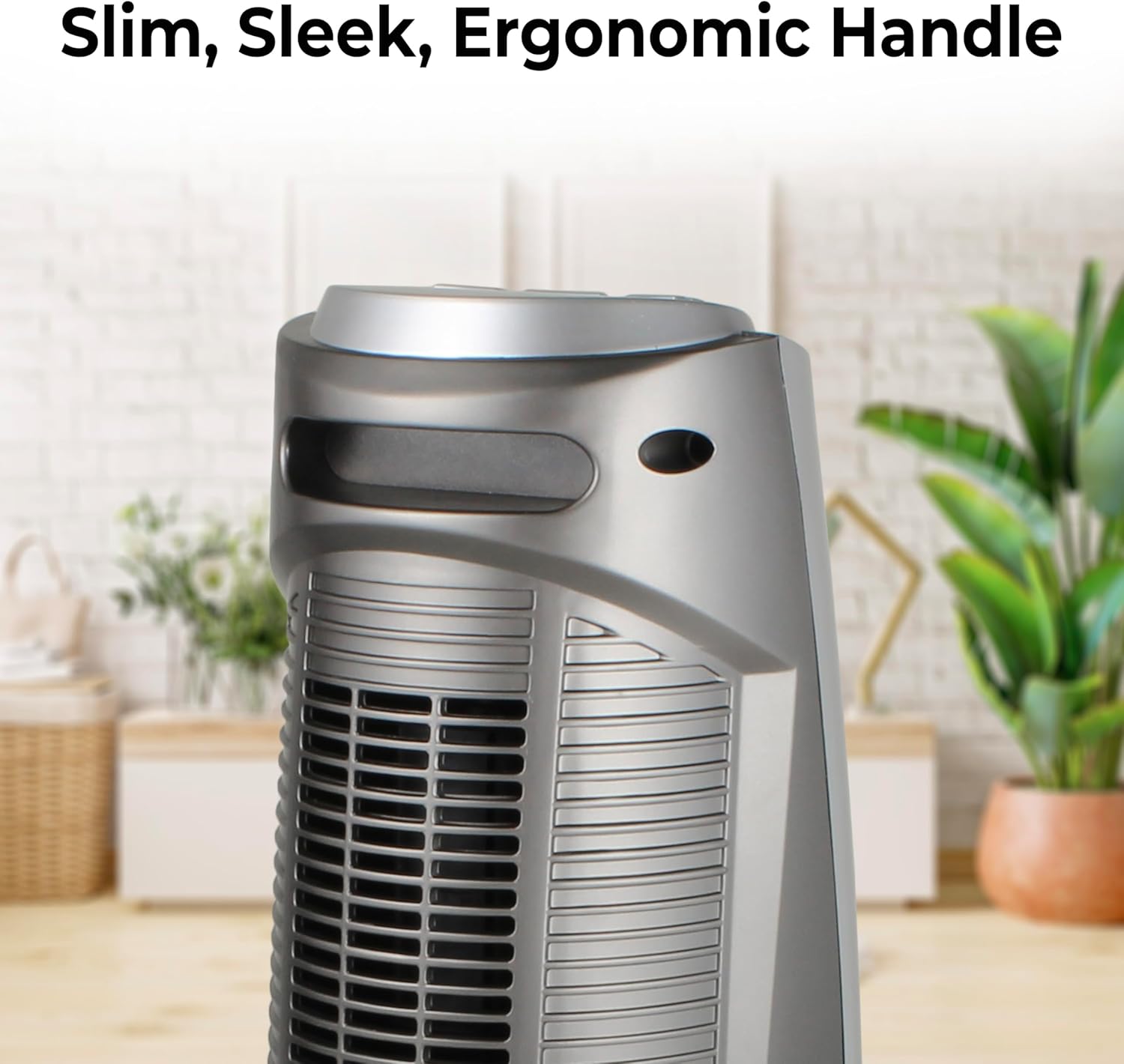 Comfort Zone Ceramic Tower Space Heater, 1500W Portable Electric Heater with 80° Oscillation, Digital Controls & Remote, Tip-Over & Overheat Protection, Indoor Heater for Home, Office & Bedroom - Image 7