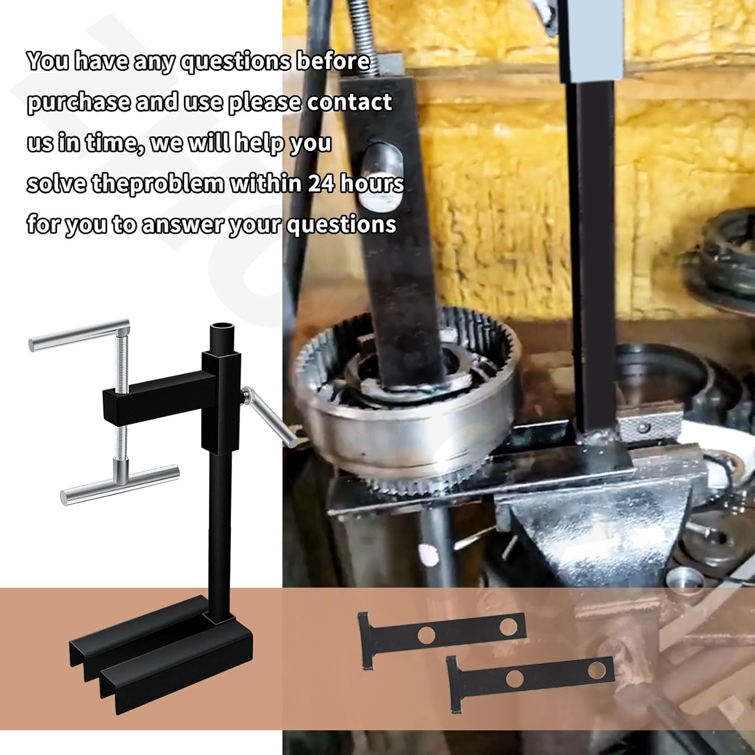 Heavy Duty T-0158 Universal Clutch Drum Spring Compressor Transmission Tool for Ford Chrysler GM A904 Transmission, T-0158-HD Z-7500-HD - Fit Most Common Clutch Drums Up to 6" in Size - Image 8