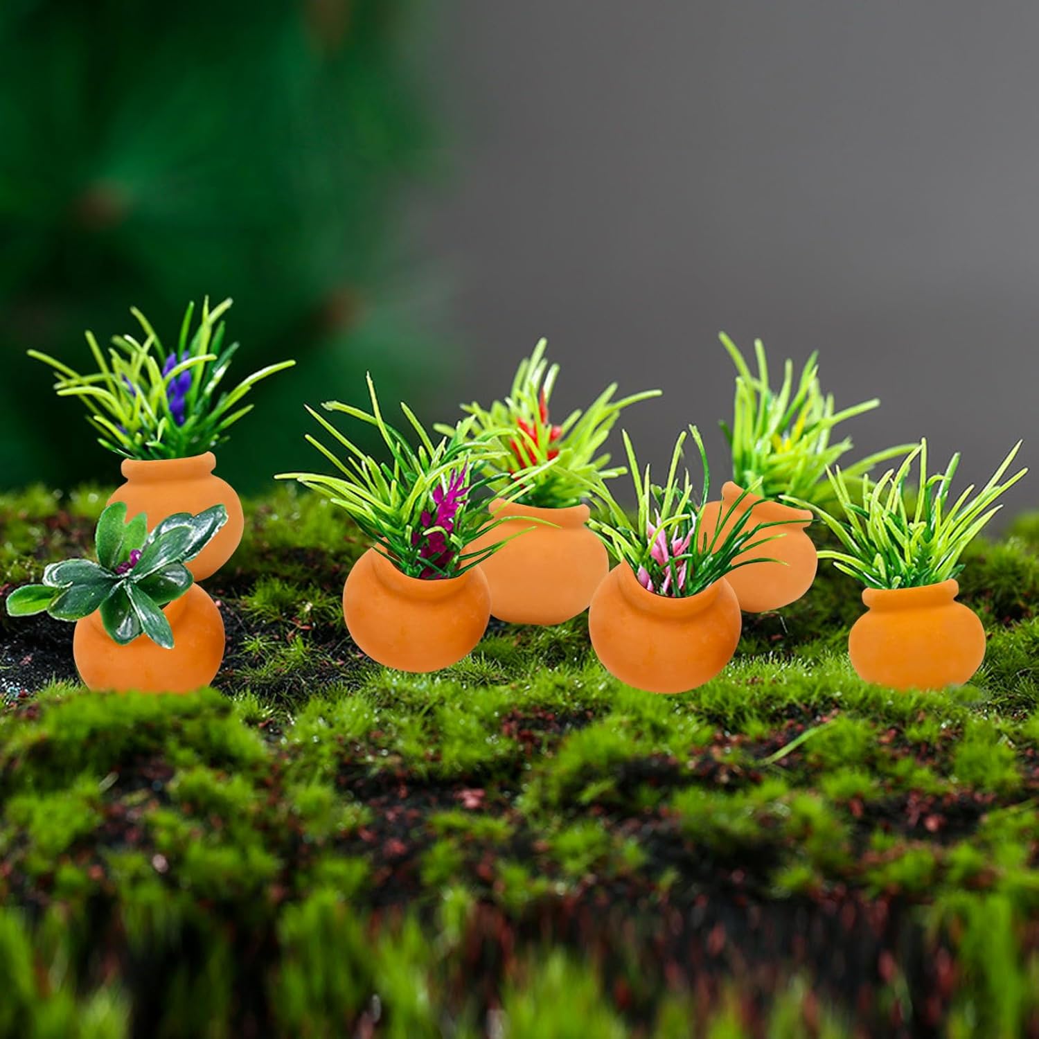 ONEST 10 Pieces Miniature Tiny Clay Pots Mini Flower Pottery Planter for DIY Garden Plants Office Home Decoration - Image 7
